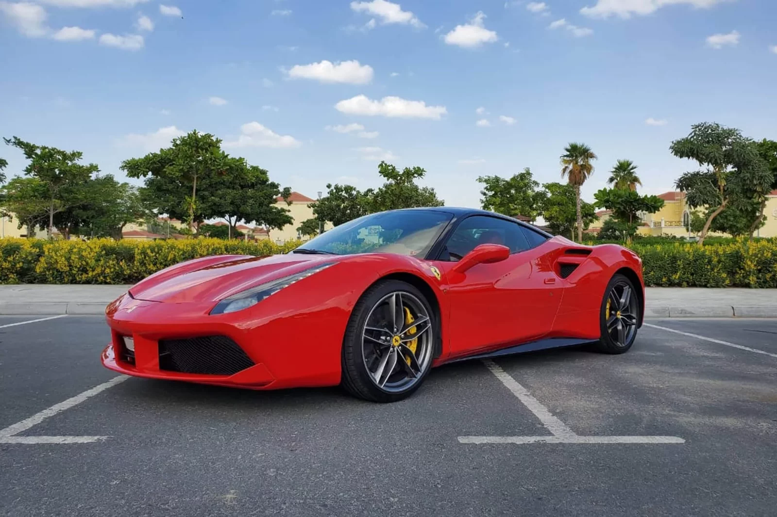 Rent Ferrari 488 GTB  Red 2021 in Dubai