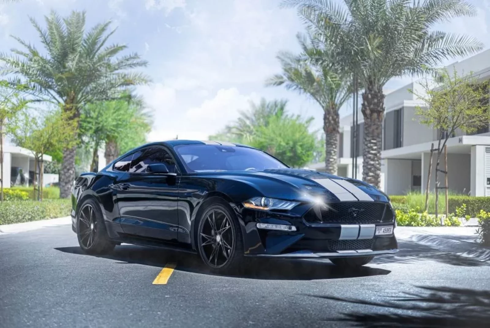 Rent Ford Mustang GT Convertible Black 2021 in Dubai
