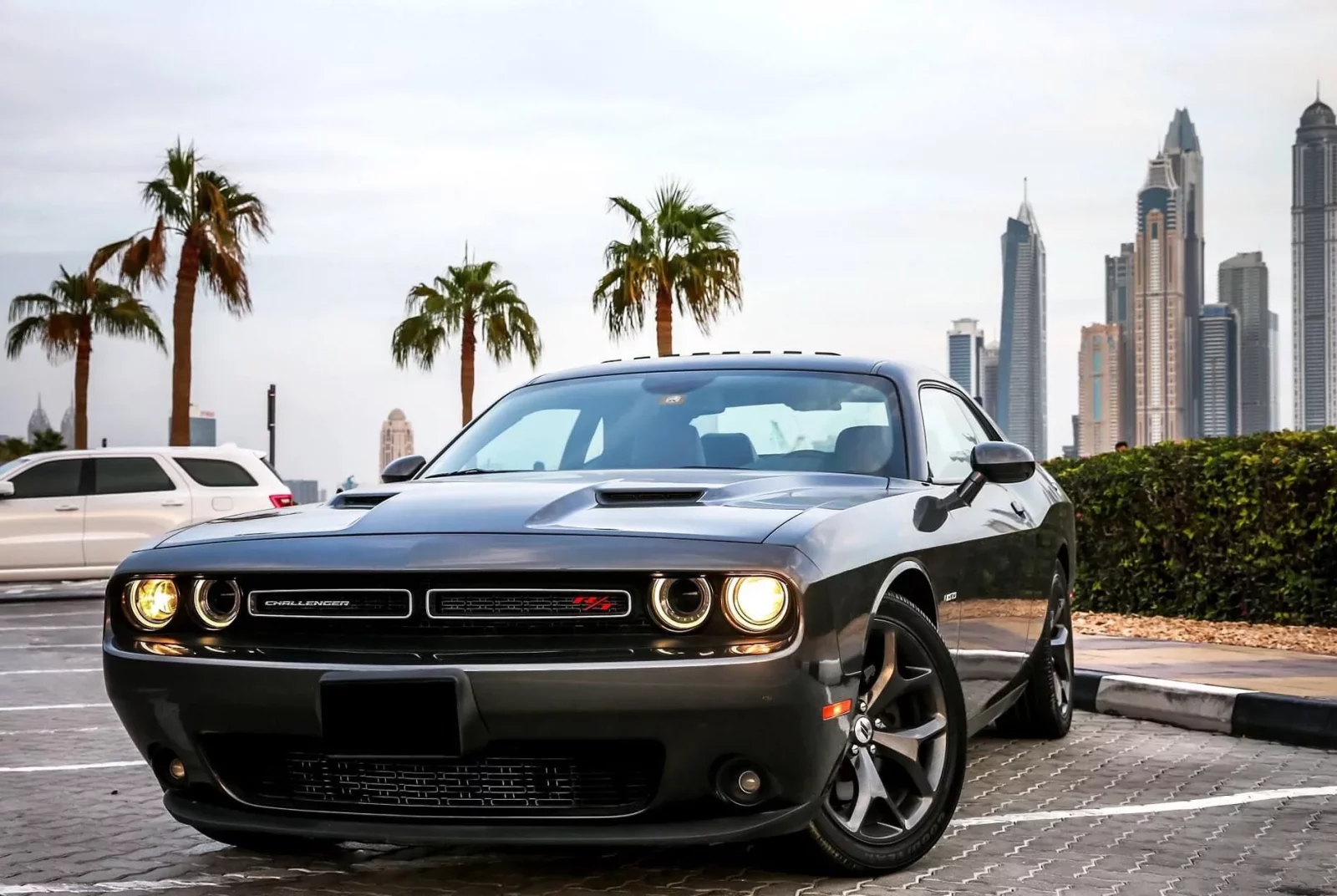 Rent Dodge Challenger SRT Grey 2020 in Dubai