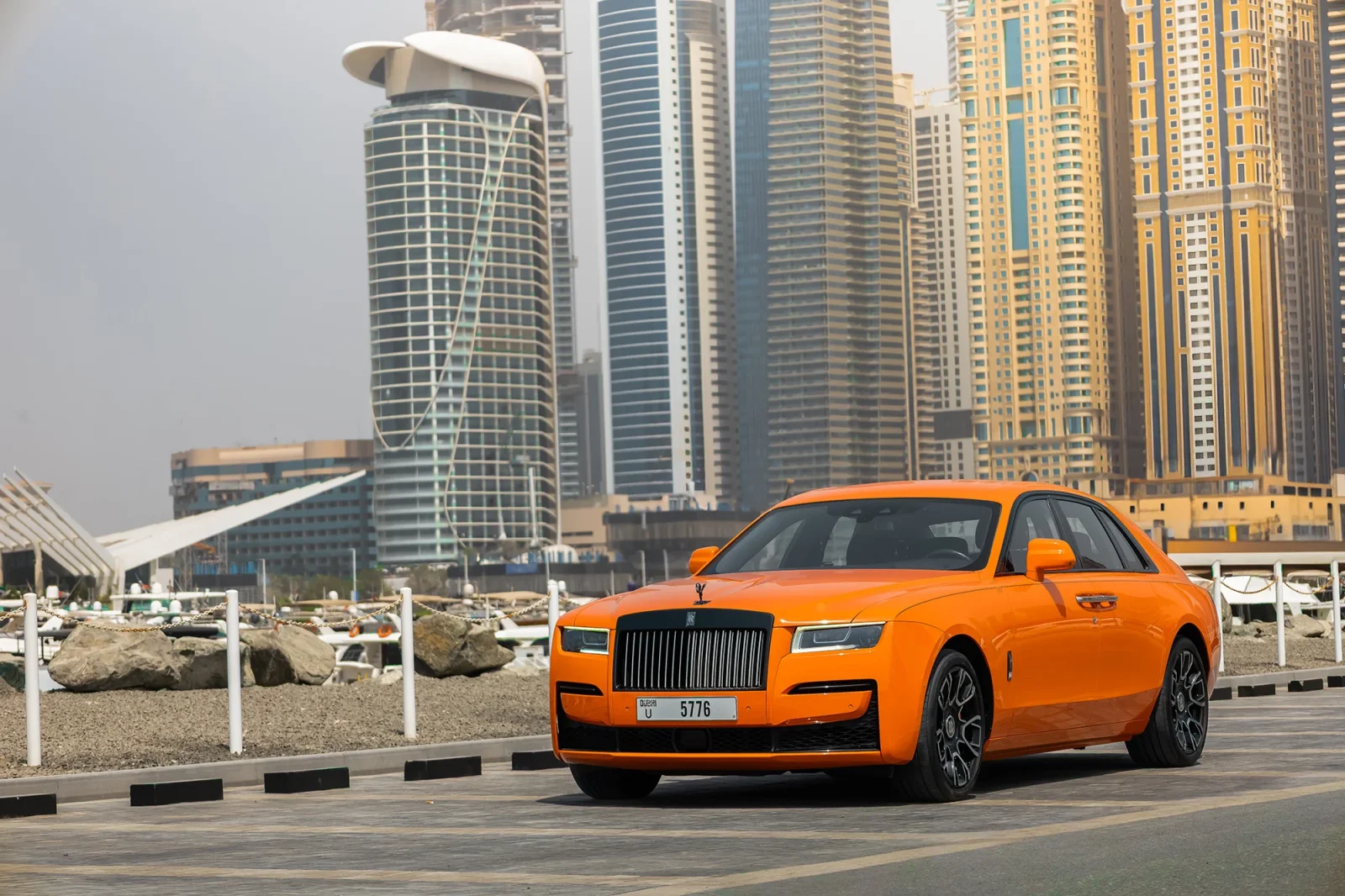 Rent Rolls-Royce Ghost  Orange 2023 in Abu Dhabi - 12 