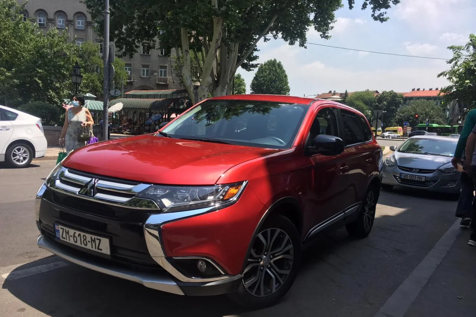 Rent Mitsubishi Outlander  Red 2017 in Tbilisi