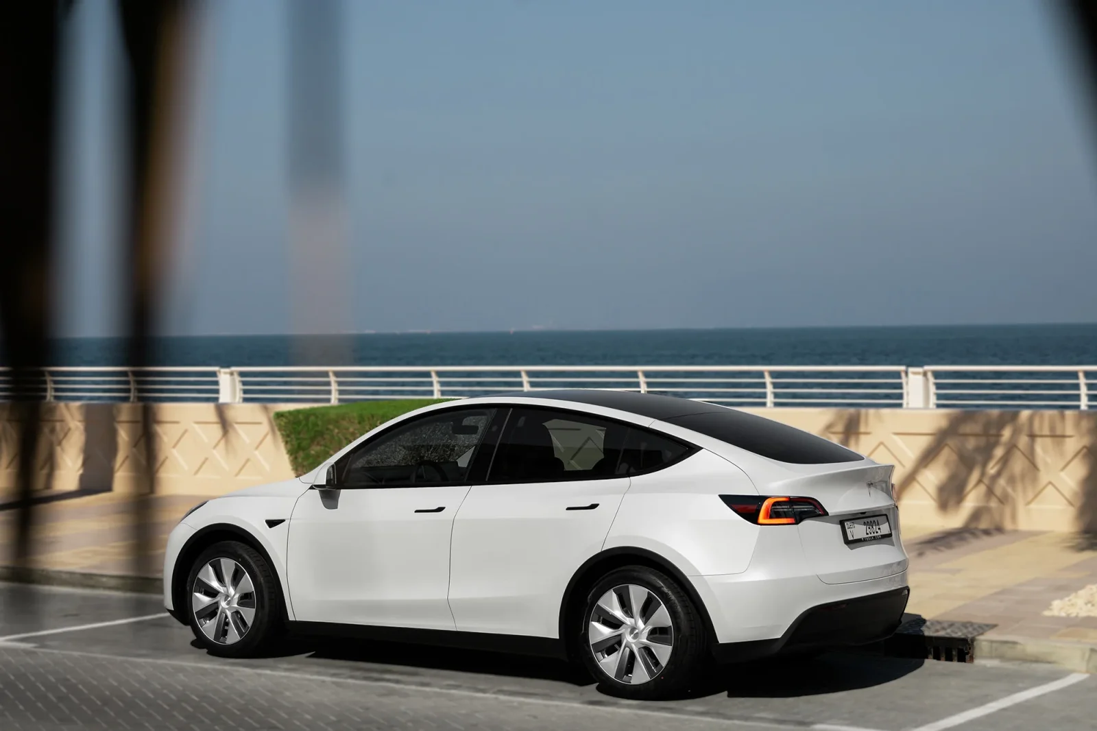 Rent Tesla Model Y  White 2024 in Abu Dhabi - 9 