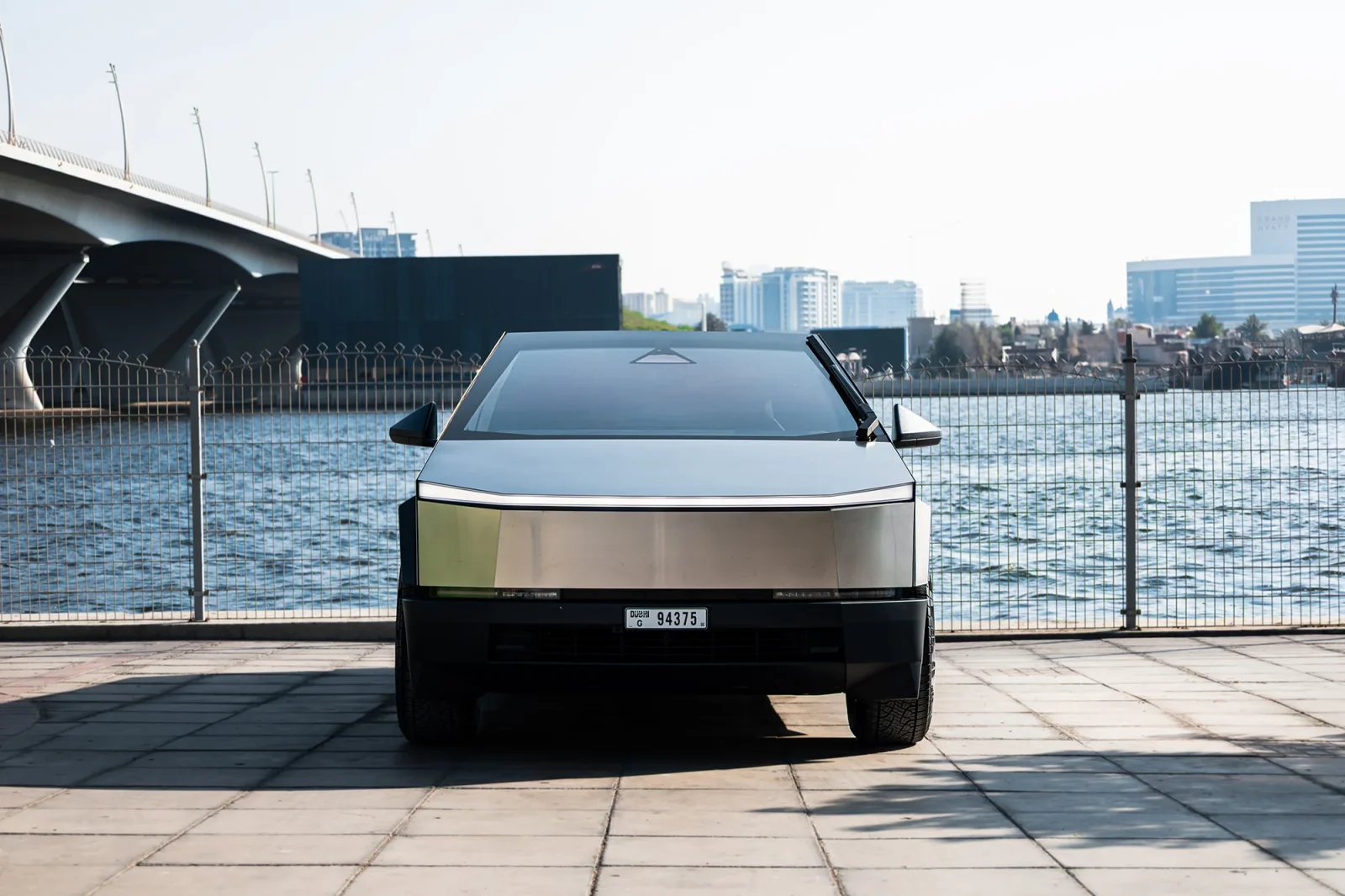 Rent Tesla Cybertruck  Silver 2024 in Abu Dhabi - 2 