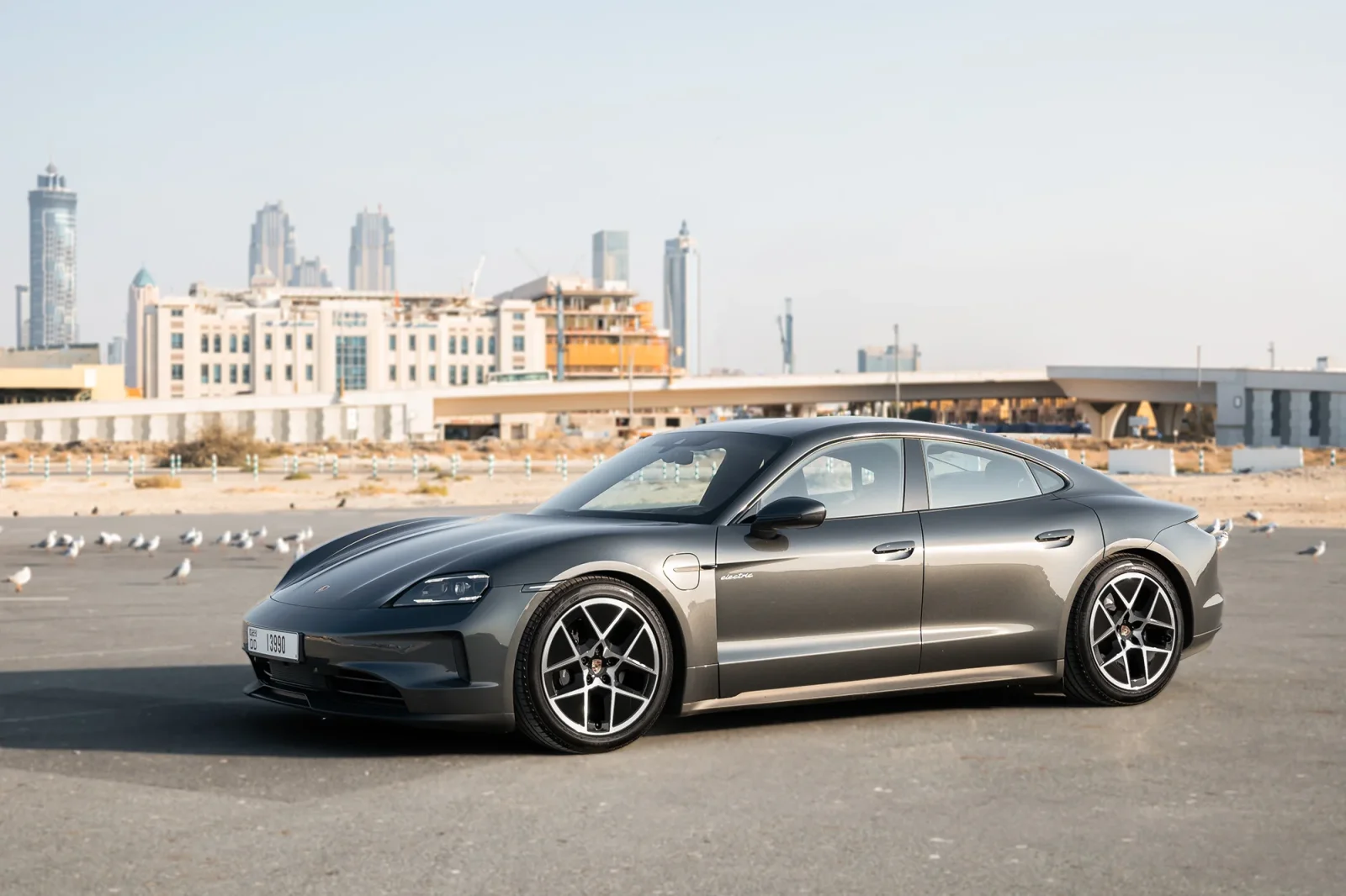 Rent Porsche Taycan  Grey 2025 in Abu Dhabi - 9 