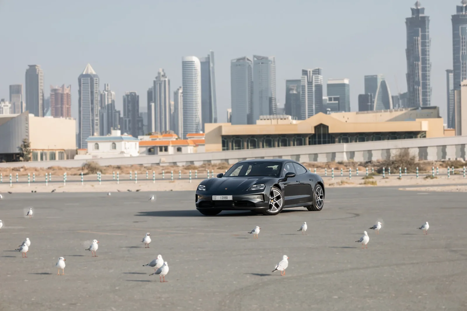 Rent Porsche Taycan  Grey 2025 in Abu Dhabi - 8 