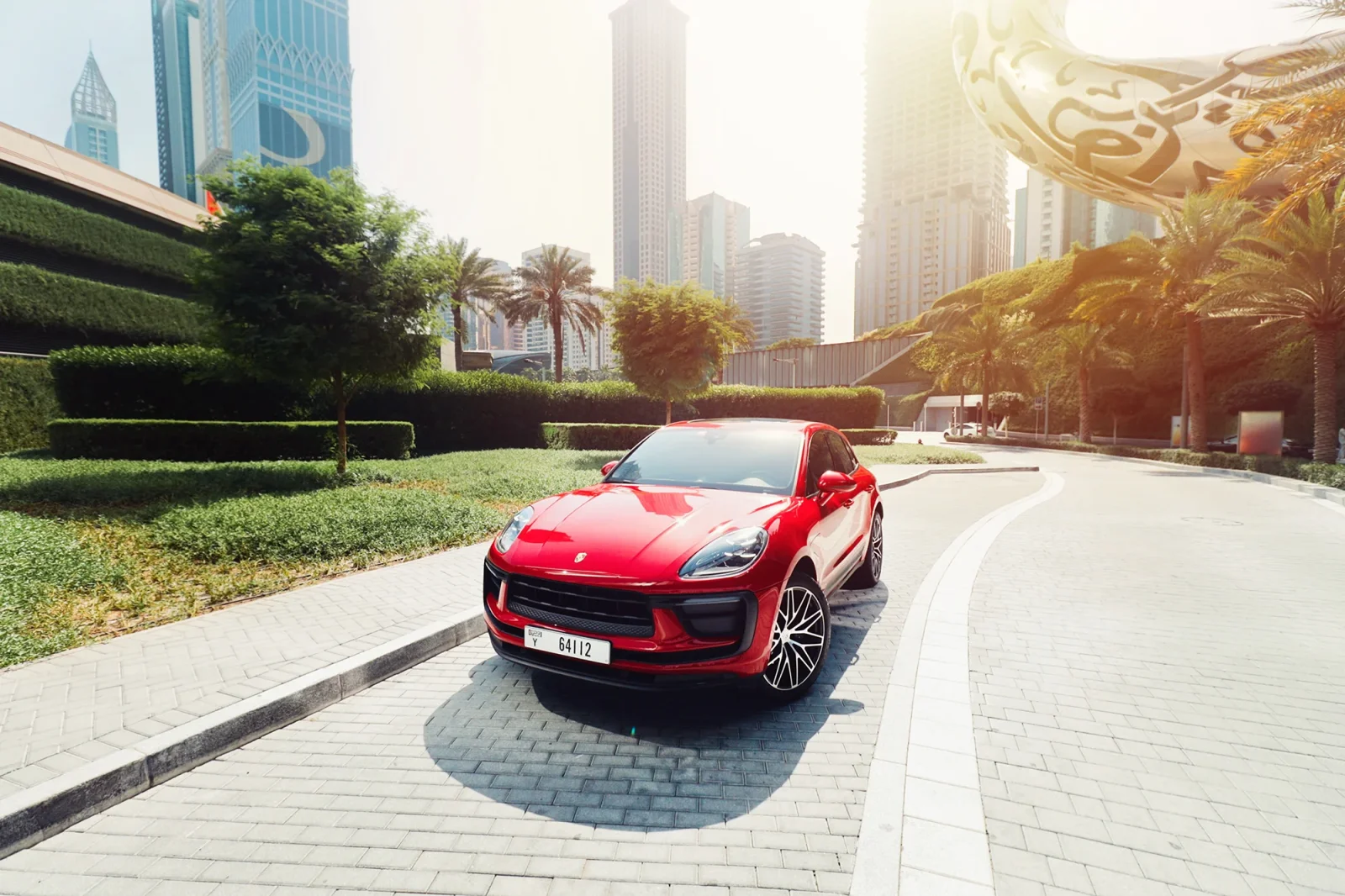 Rent Porsche Macan  Red 2023 in Abu Dhabi - 7 