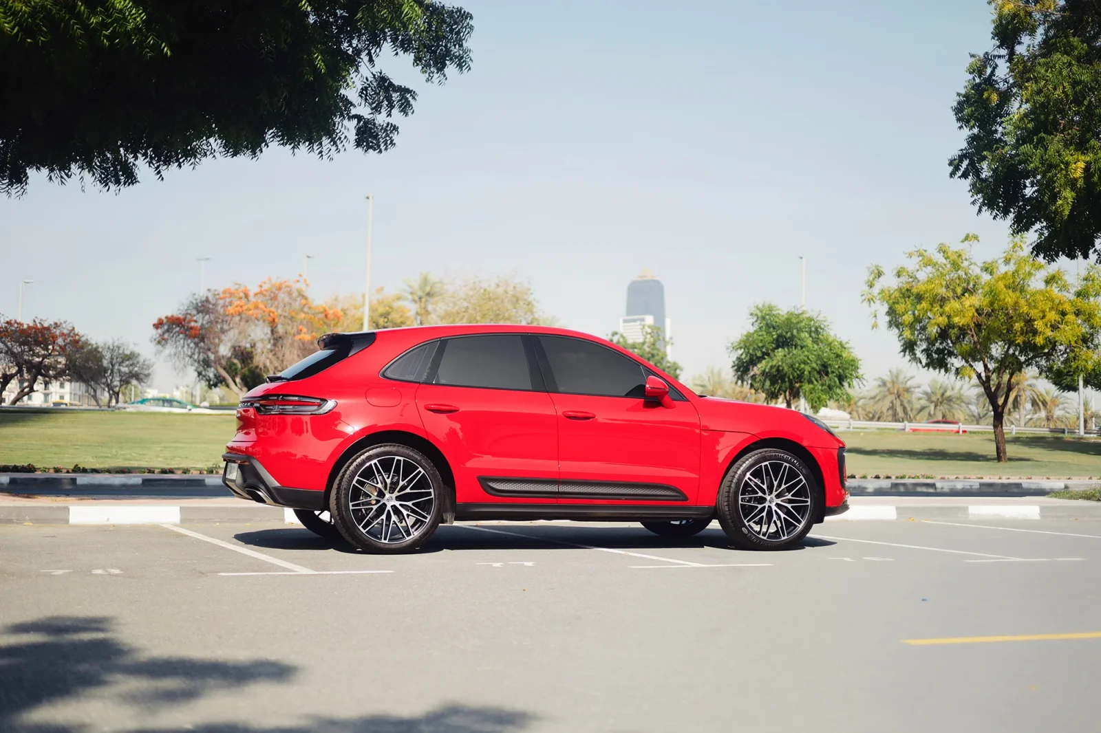 Rent Porsche Macan  Red 2023 in Abu Dhabi - 8 