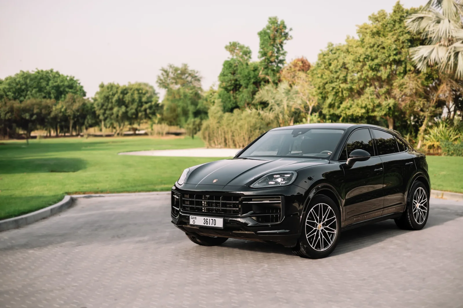 Rent Porsche Cayenne Coupe  Black 2024 in Abu Dhabi