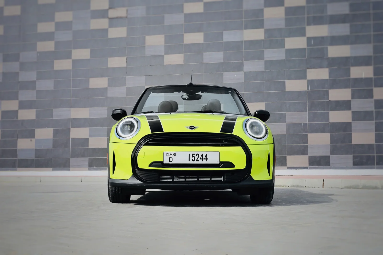 Rent Mini Cooper  Yellow 2023 in Abu Dhabi - 3 