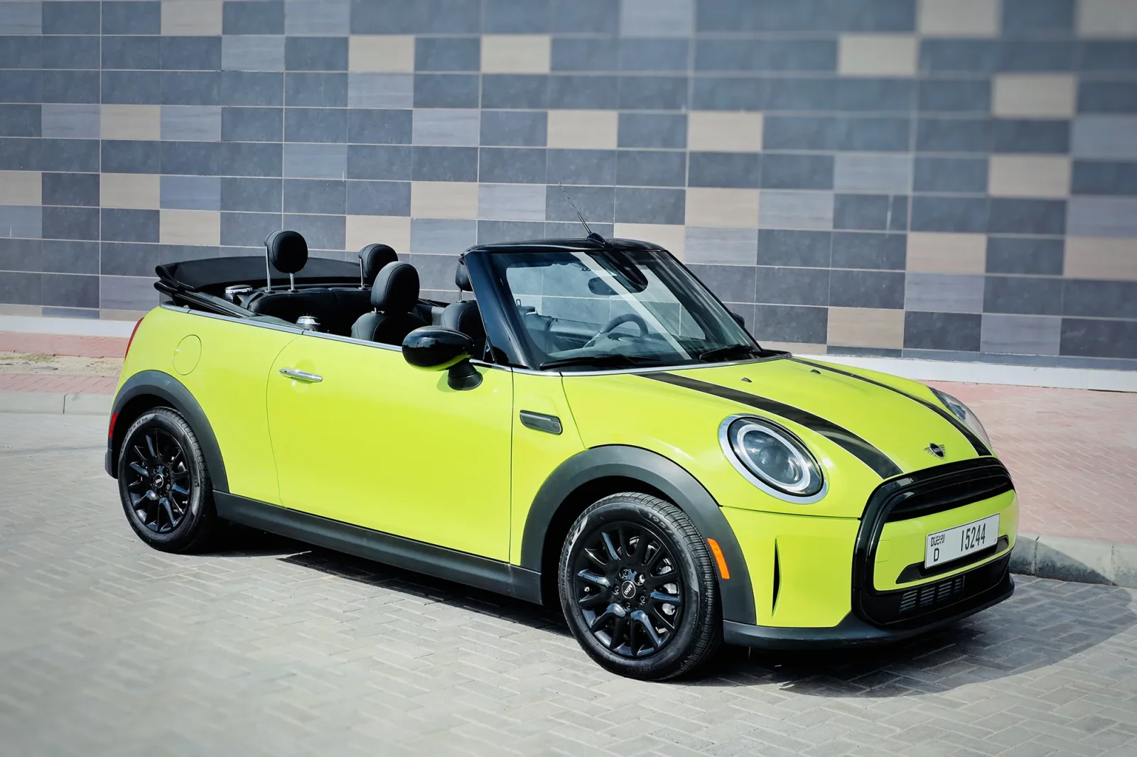 Rent Mini Cooper  Yellow 2023 in Abu Dhabi - 12 
