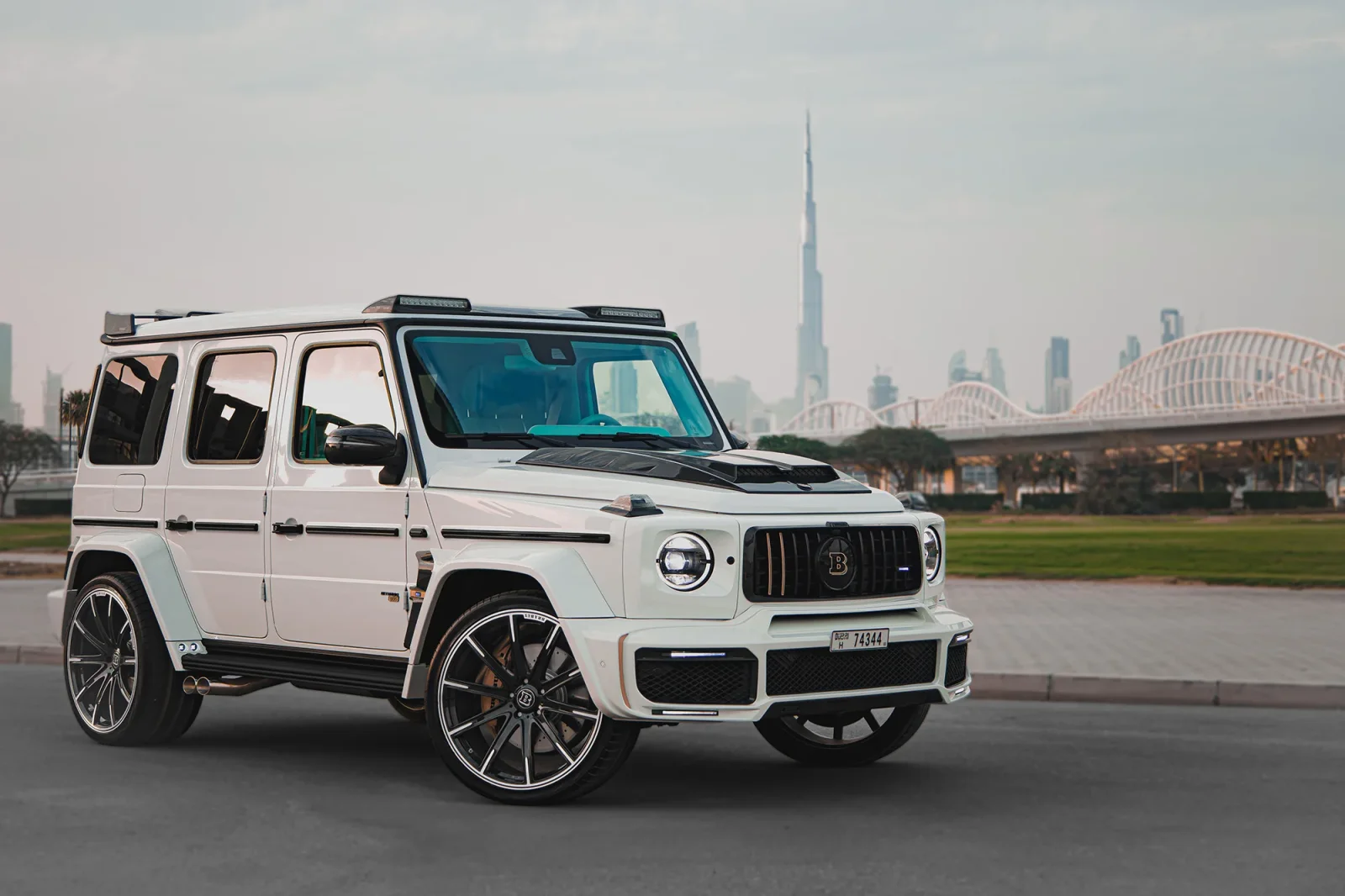 Rent Mercedes-Benz G-Class Brabus 800 Carbon Kit White 2023 in Abu Dhabi