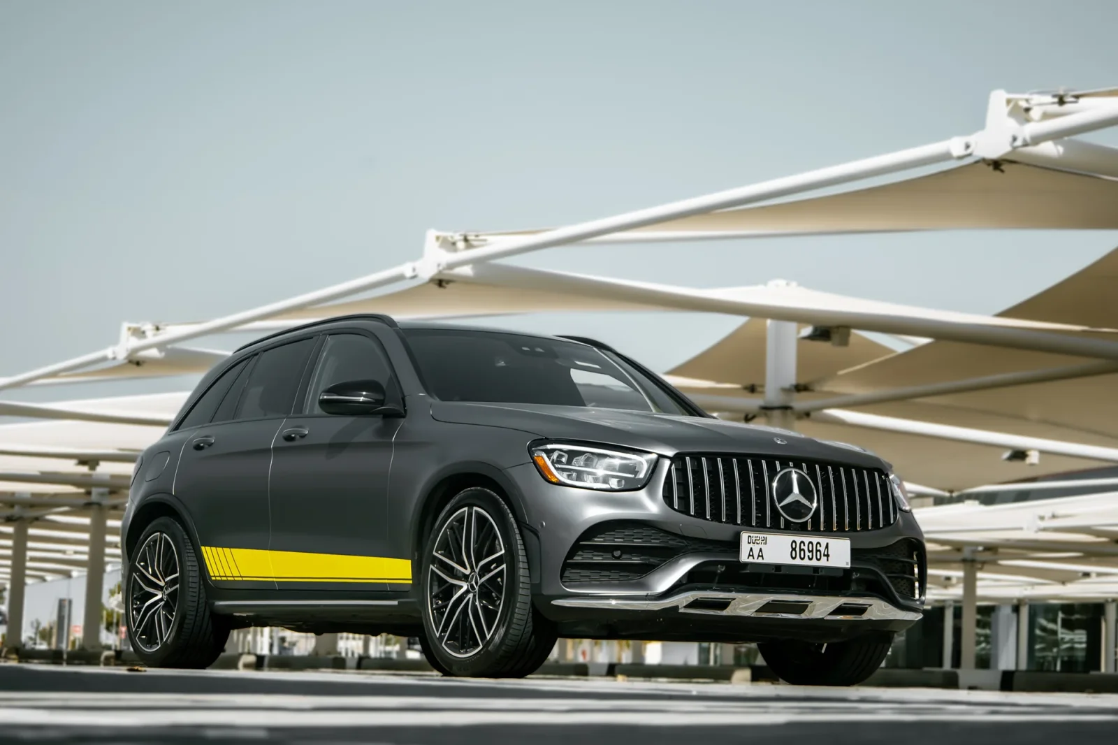 Rent Mercedes-Benz GLC 43 AMG Grey 2022 in Abu Dhabi - 9 