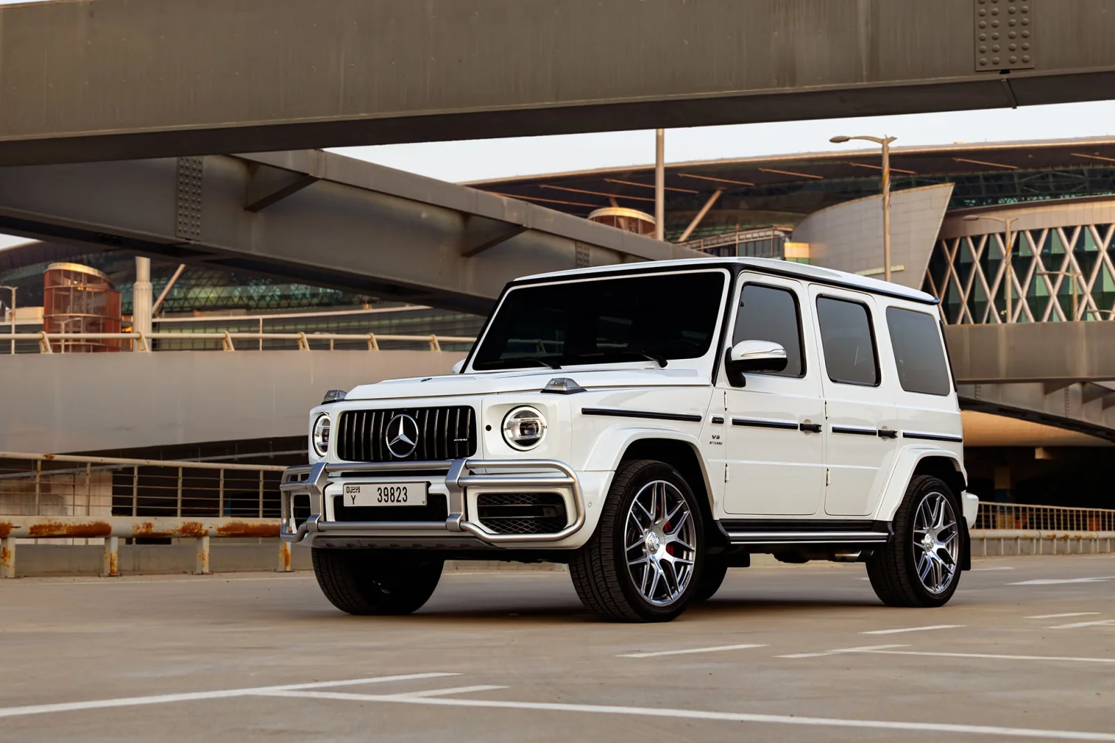 Rent Mercedes-Benz G-Class 63 AMG White 2022 in Abu Dhabi - 11 