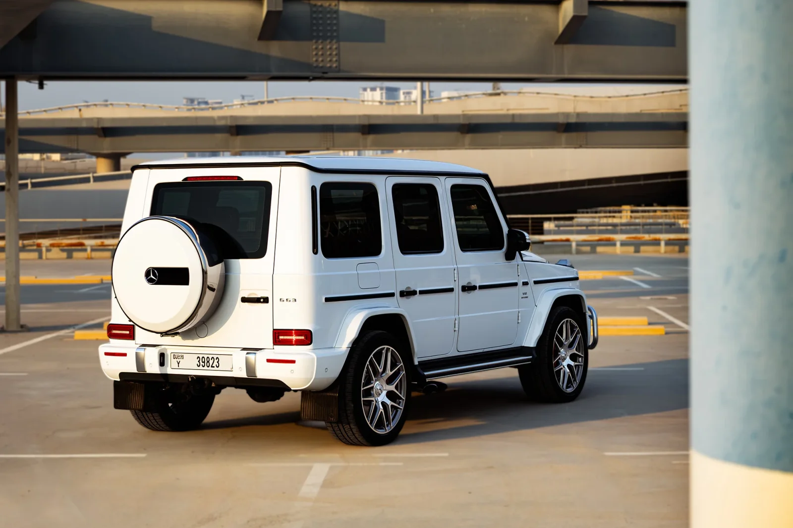 Rent Mercedes-Benz G-Class 63 AMG White 2022 in Abu Dhabi - 10 