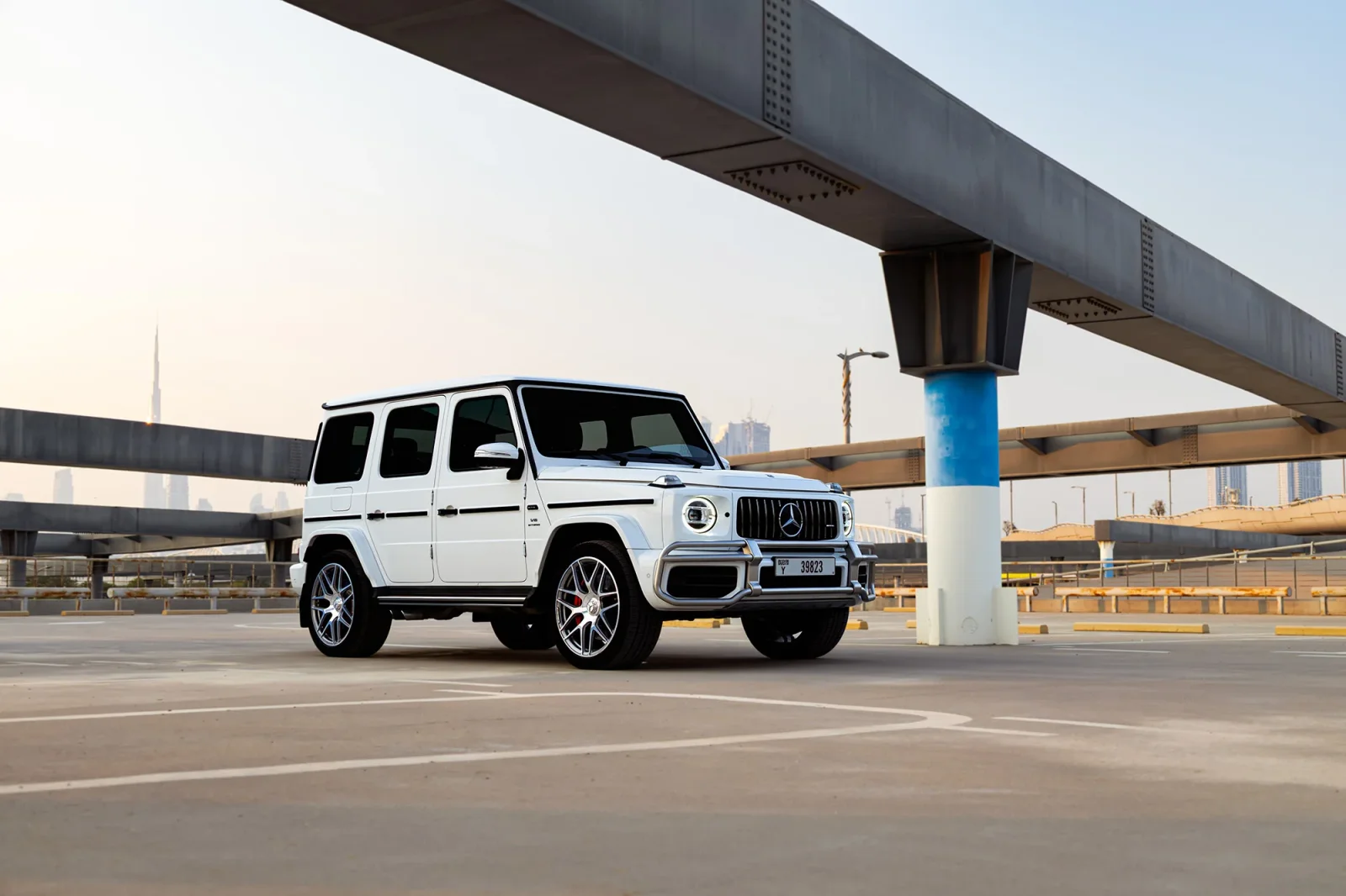 Rent Mercedes-Benz G-Class 63 AMG White 2022 in Abu Dhabi - 3 