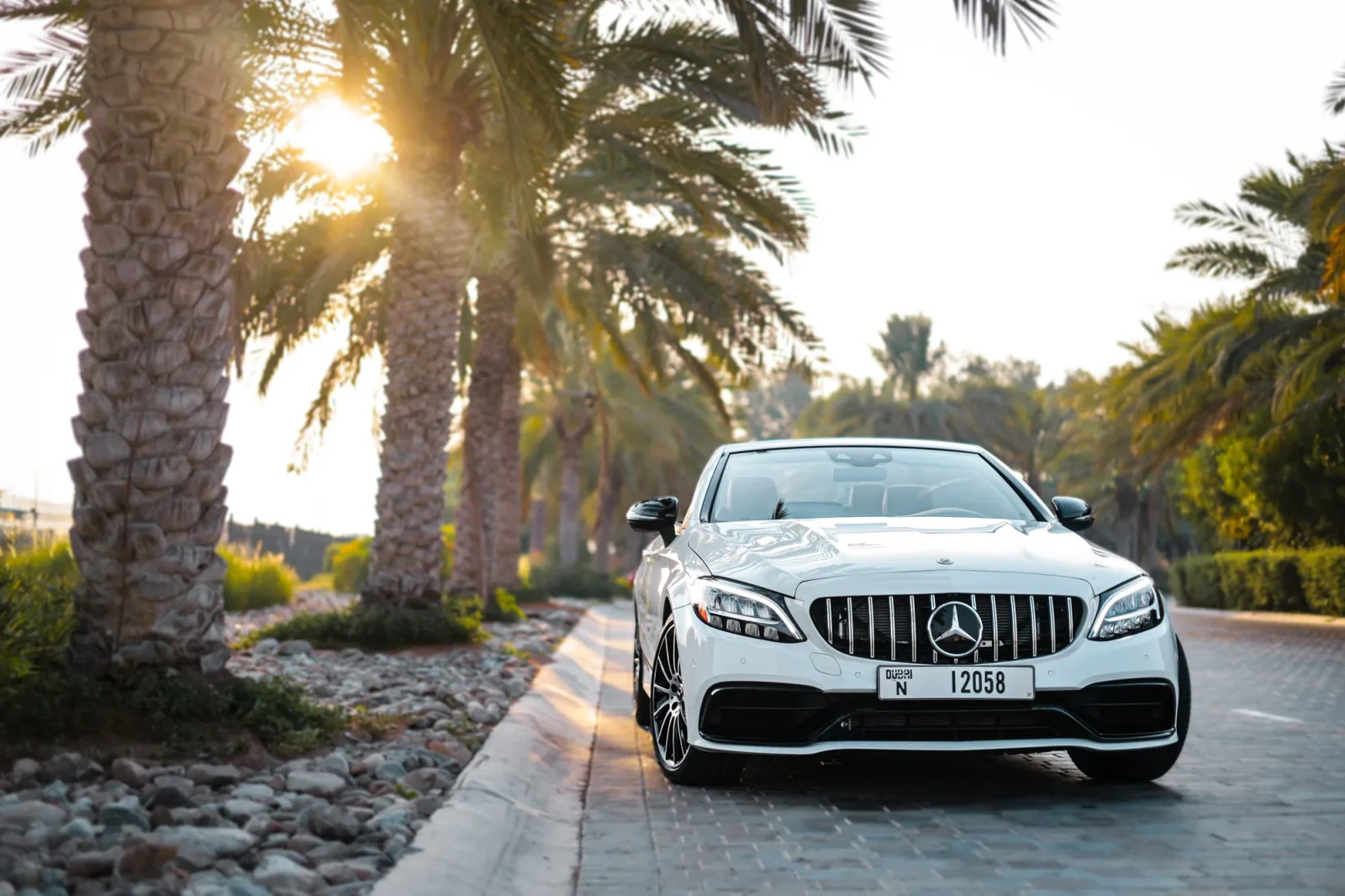 Rent Mercedes-Benz C-Class С300 White 2022 in Abu Dhabi - 3 