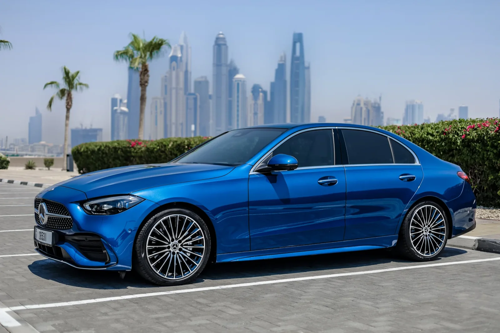 Rent Mercedes-Benz C-Class C200 Blue 2024 in Abu Dhabi - 2 