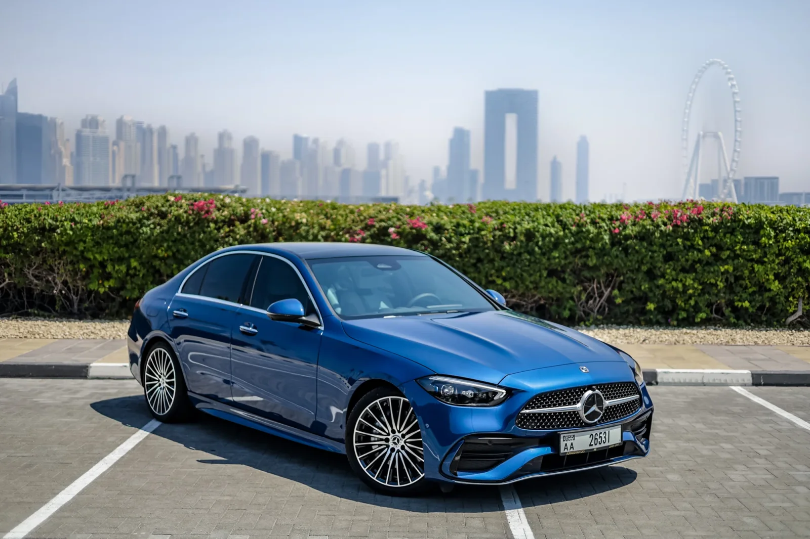 Rent Mercedes-Benz C-Class C200 Blue 2024 in Abu Dhabi