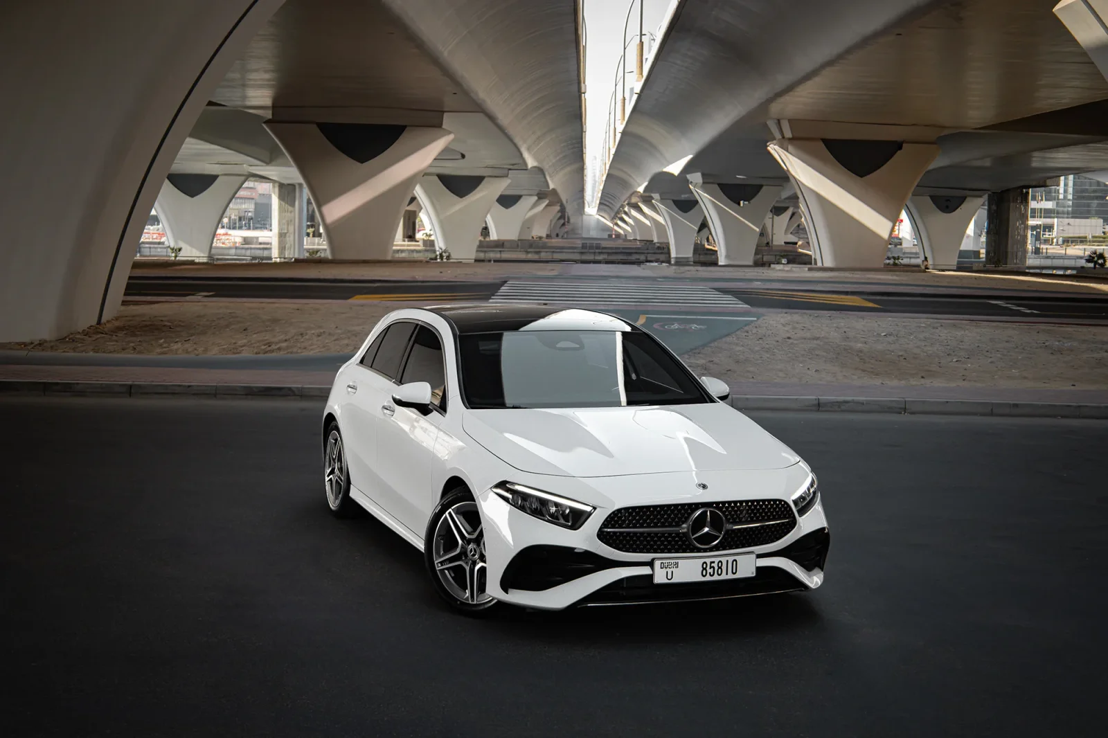 Rent Mercedes-Benz A-Class 200 White 2024 in Abu Dhabi