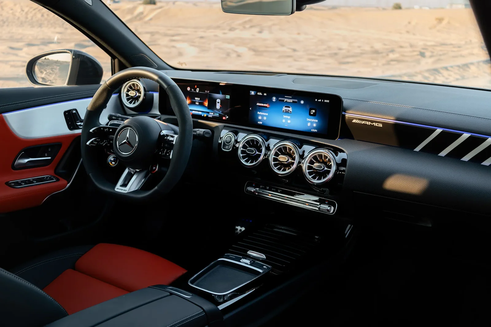 Rent Mercedes-Benz A-Class 35 AMG  Grey 2024 in Abu Dhabi - 3 