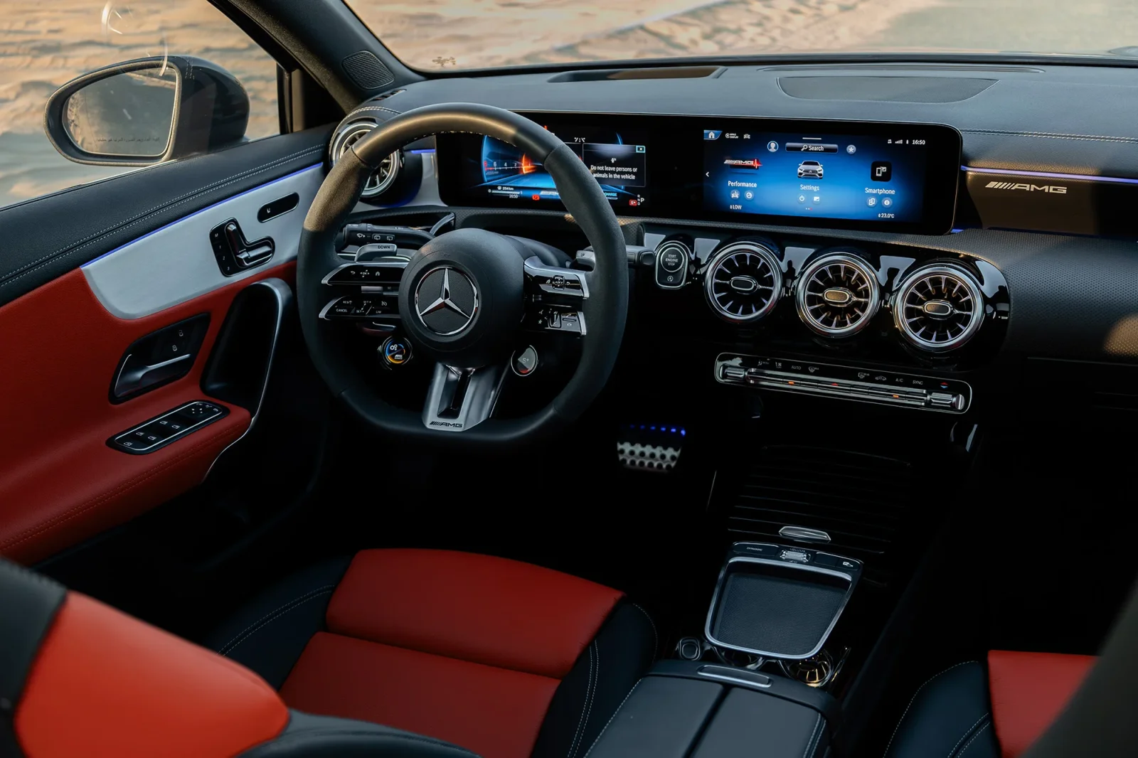 Rent Mercedes-Benz A-Class 35 AMG  Grey 2024 in Abu Dhabi - 6 