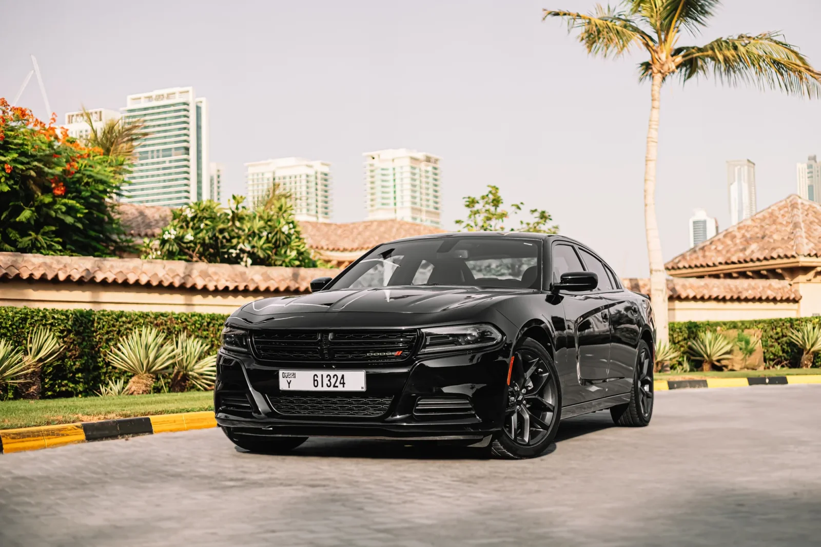 Rent Dodge Charger  Black 2022 in Abu Dhabi - 9 