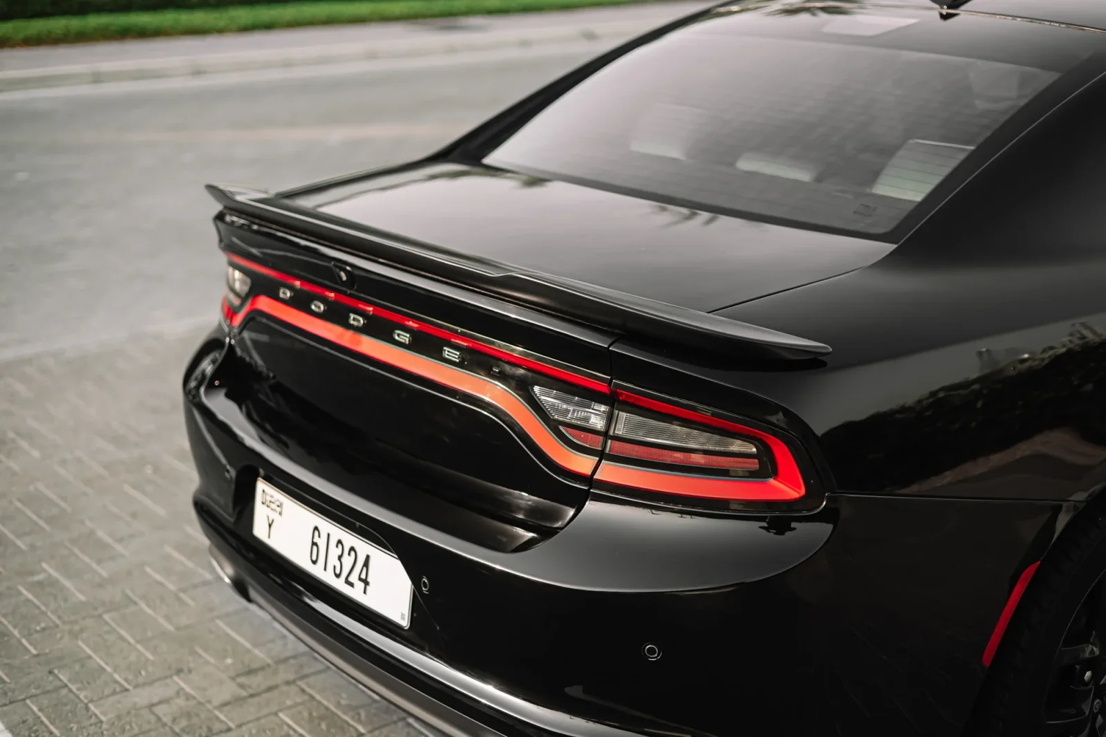 Rent Dodge Charger  Black 2022 in Abu Dhabi - 15 