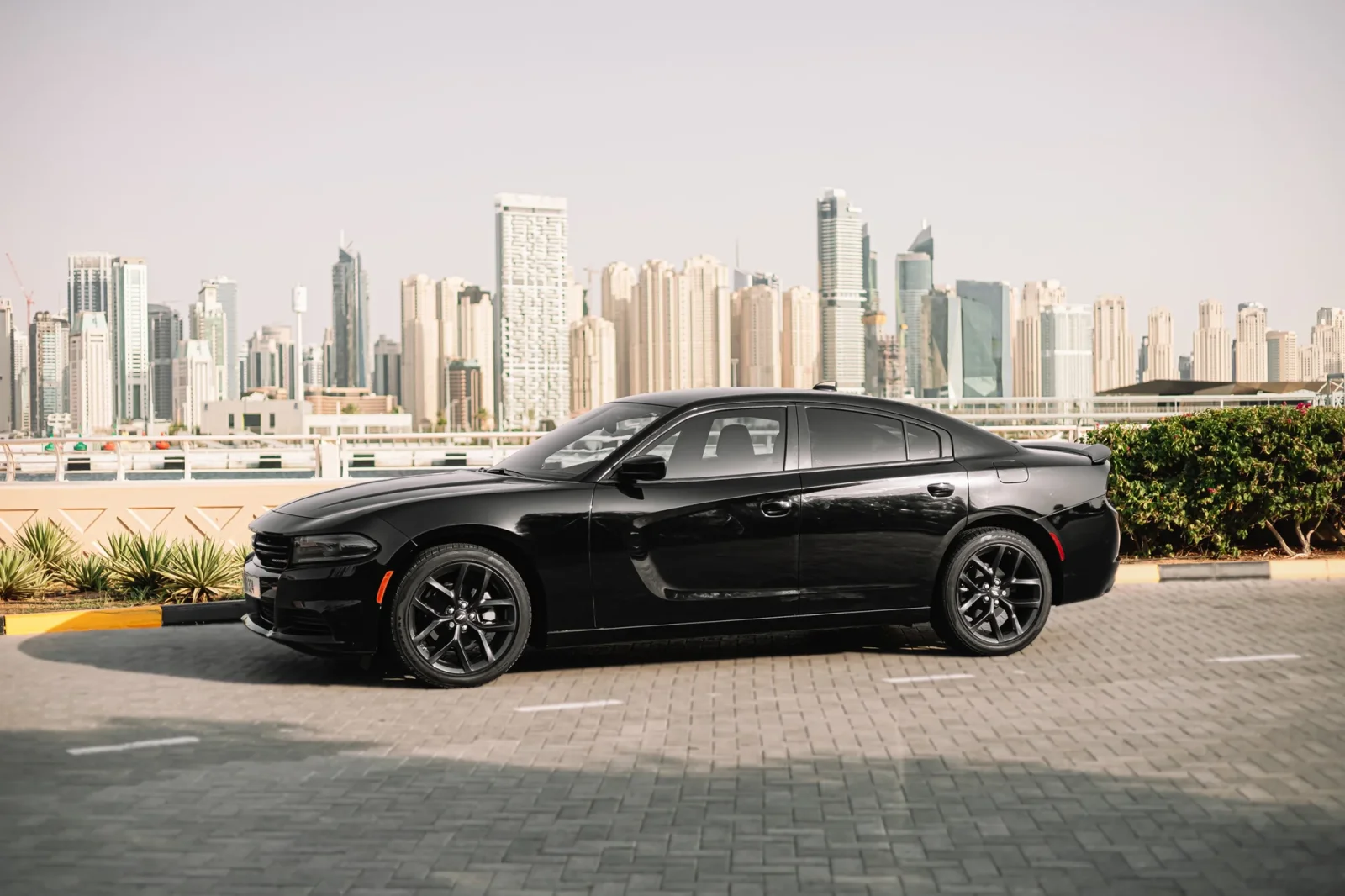 Rent Dodge Charger  Black 2022 in Abu Dhabi - 12 