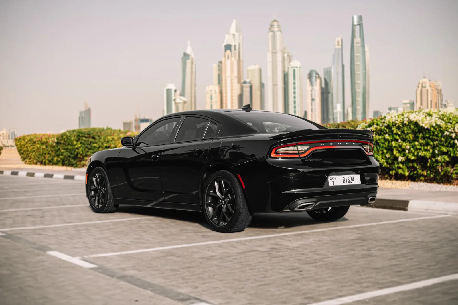 Rent Dodge Charger  Black 2022 in Abu Dhabi - 13 