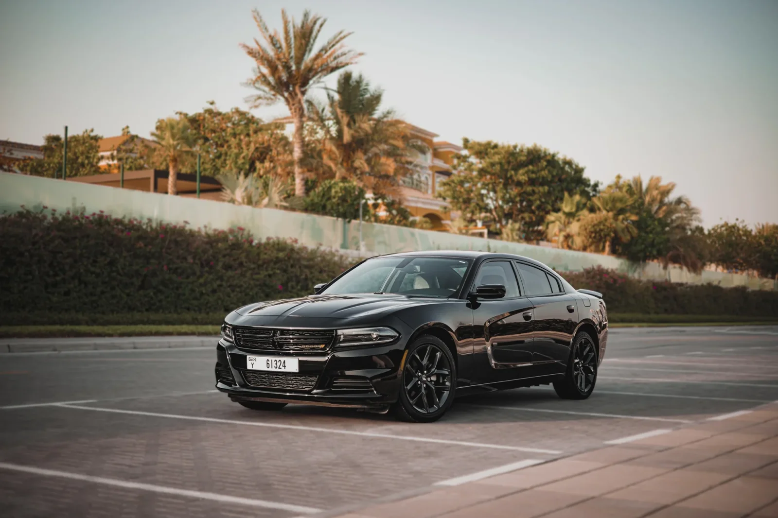Rent Dodge Charger  Black 2022 in Abu Dhabi - 2 