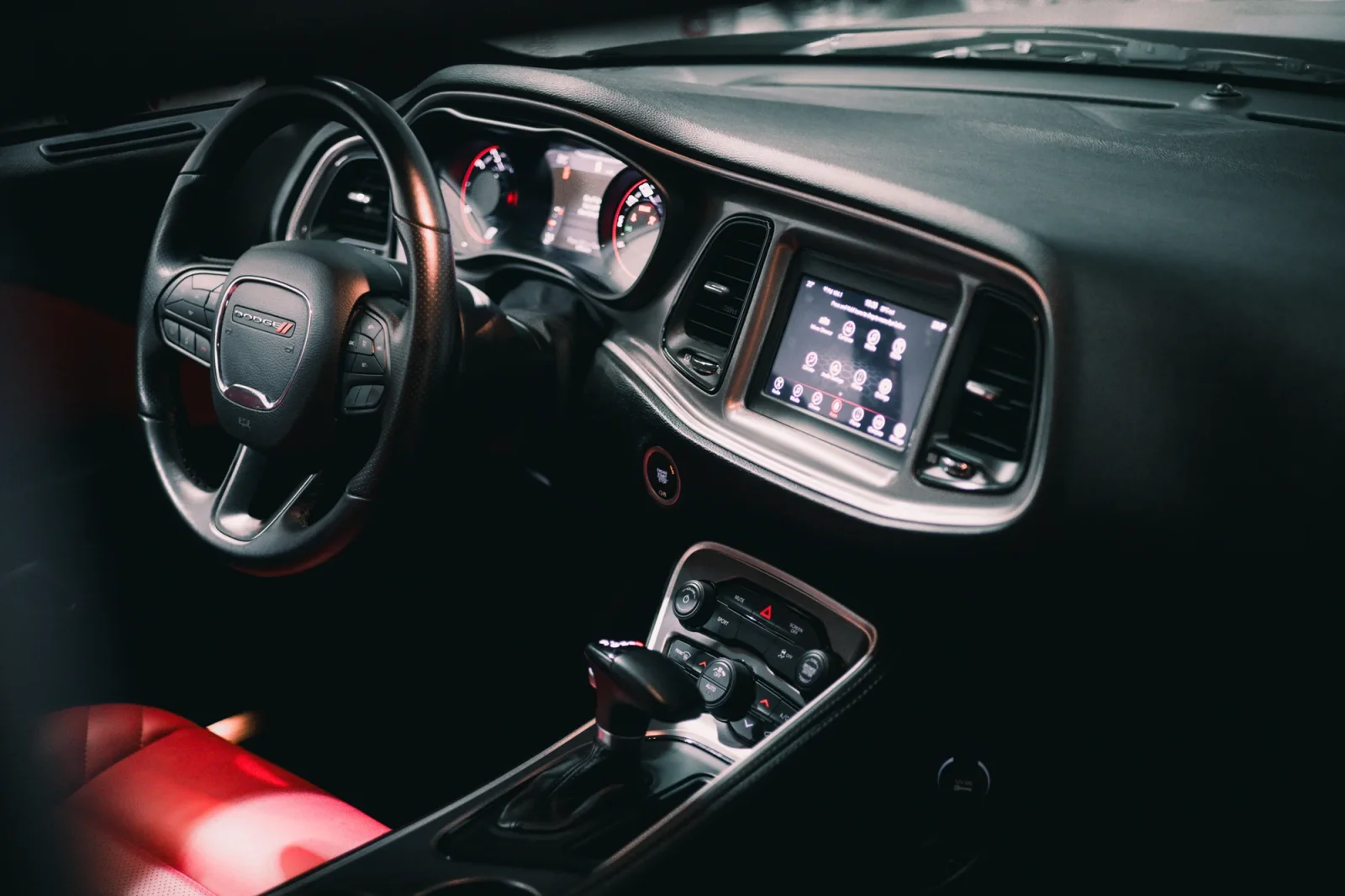 Rent Dodge Challenger  Black 2022 in Abu Dhabi - 4 