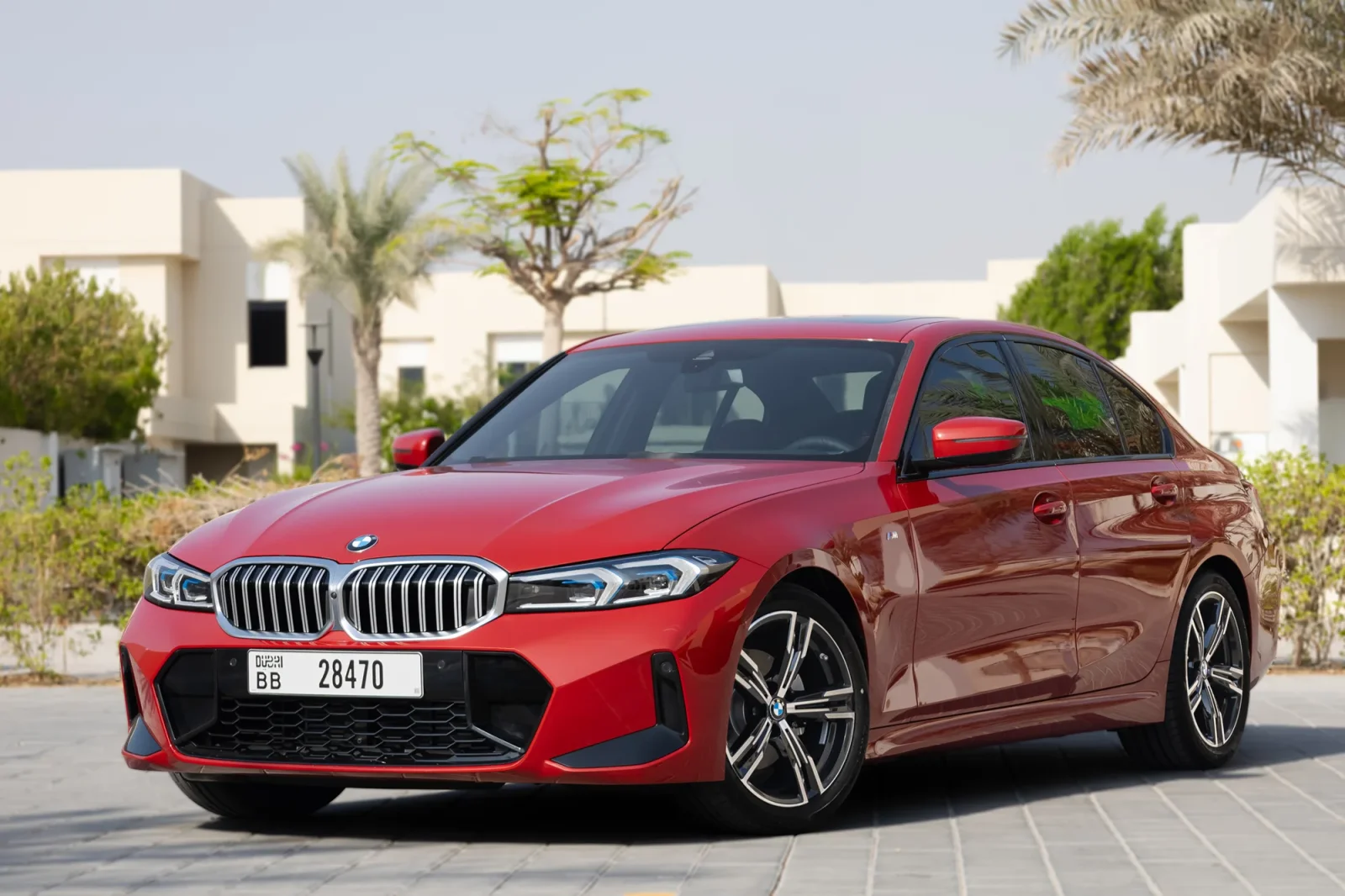 Rent BMW 3-Series 320 New Gen Red 2024 in Abu Dhabi