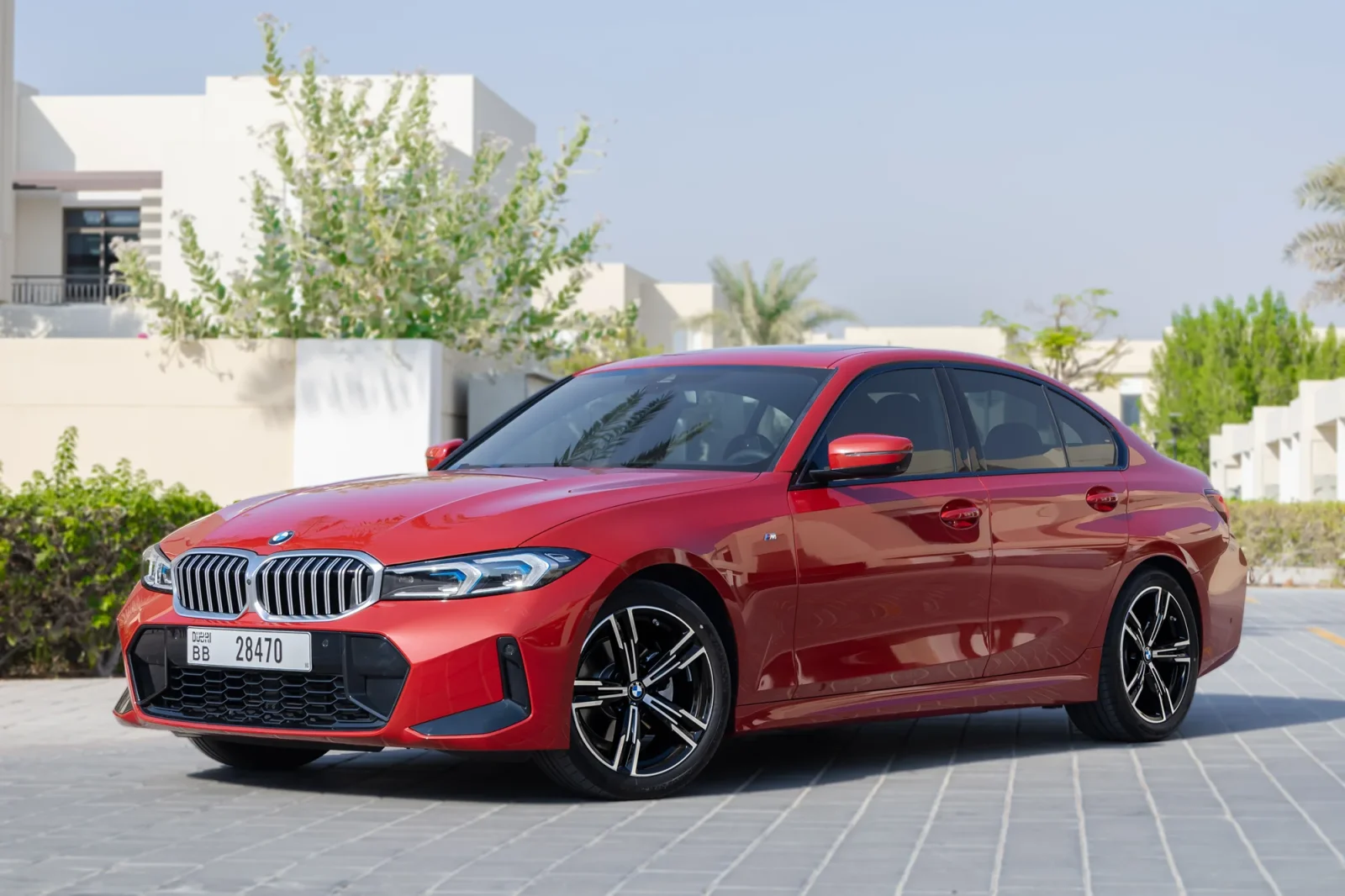 Rent BMW 3-Series 320 New Gen Red 2024 in Abu Dhabi - 12 