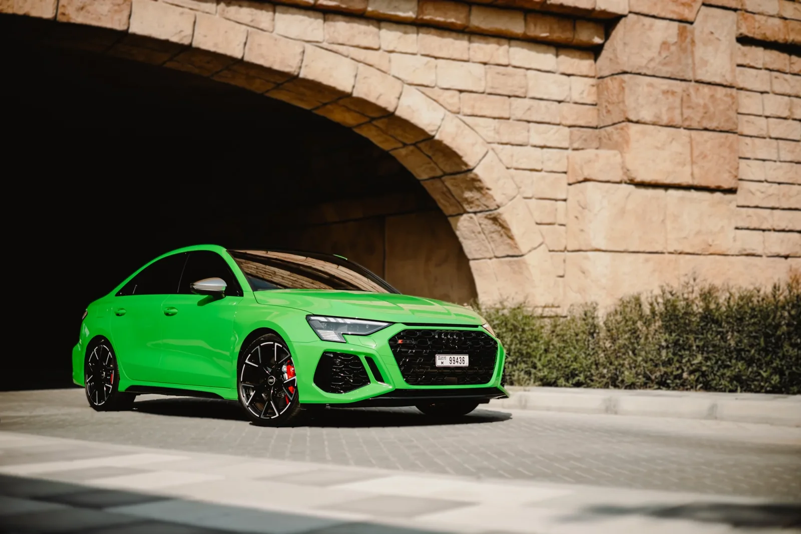 Rent Audi RS3  Green 2023 in Abu Dhabi - 2 
