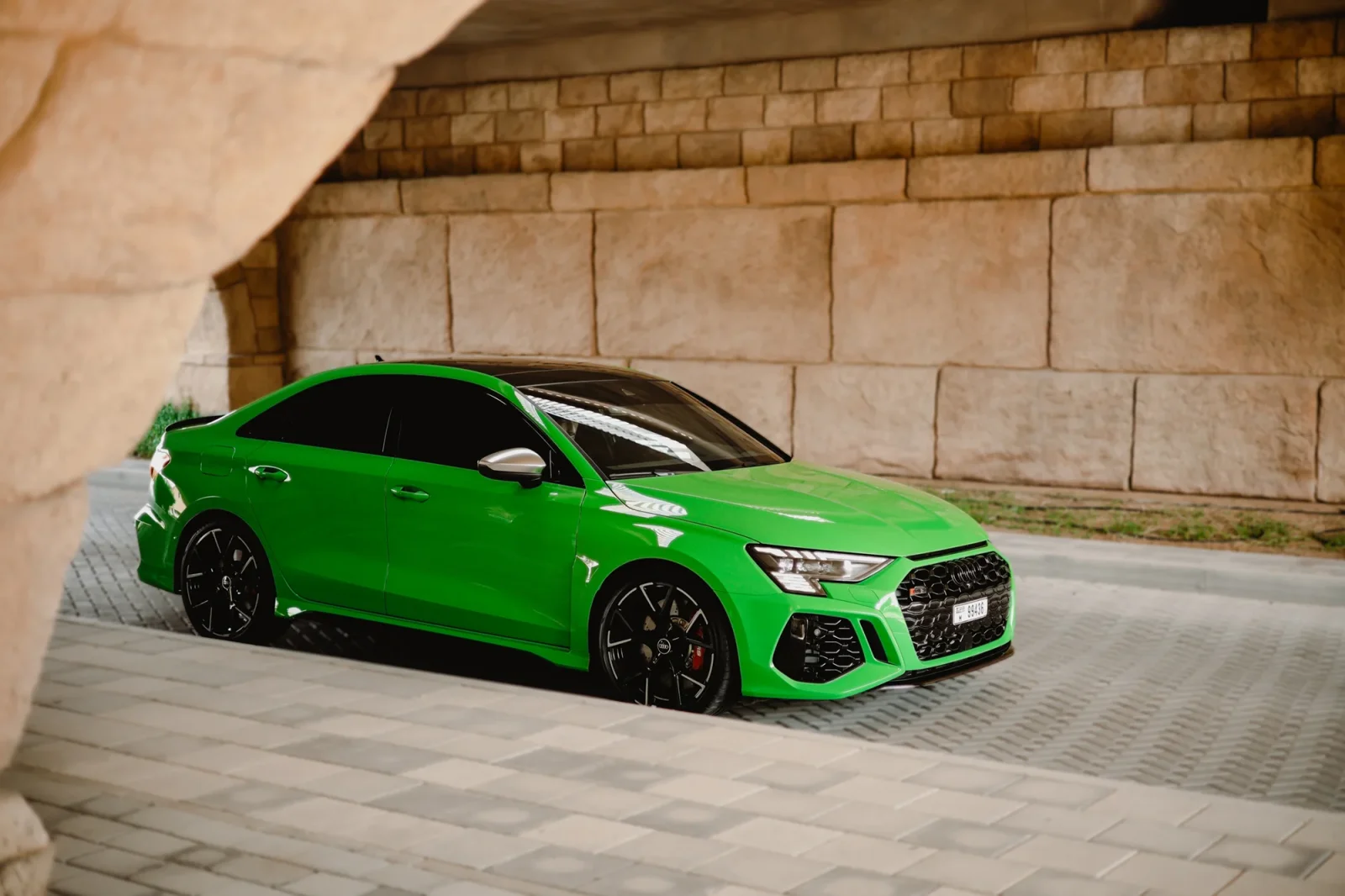 Rent Audi RS3  Green 2023 in Abu Dhabi - 12 