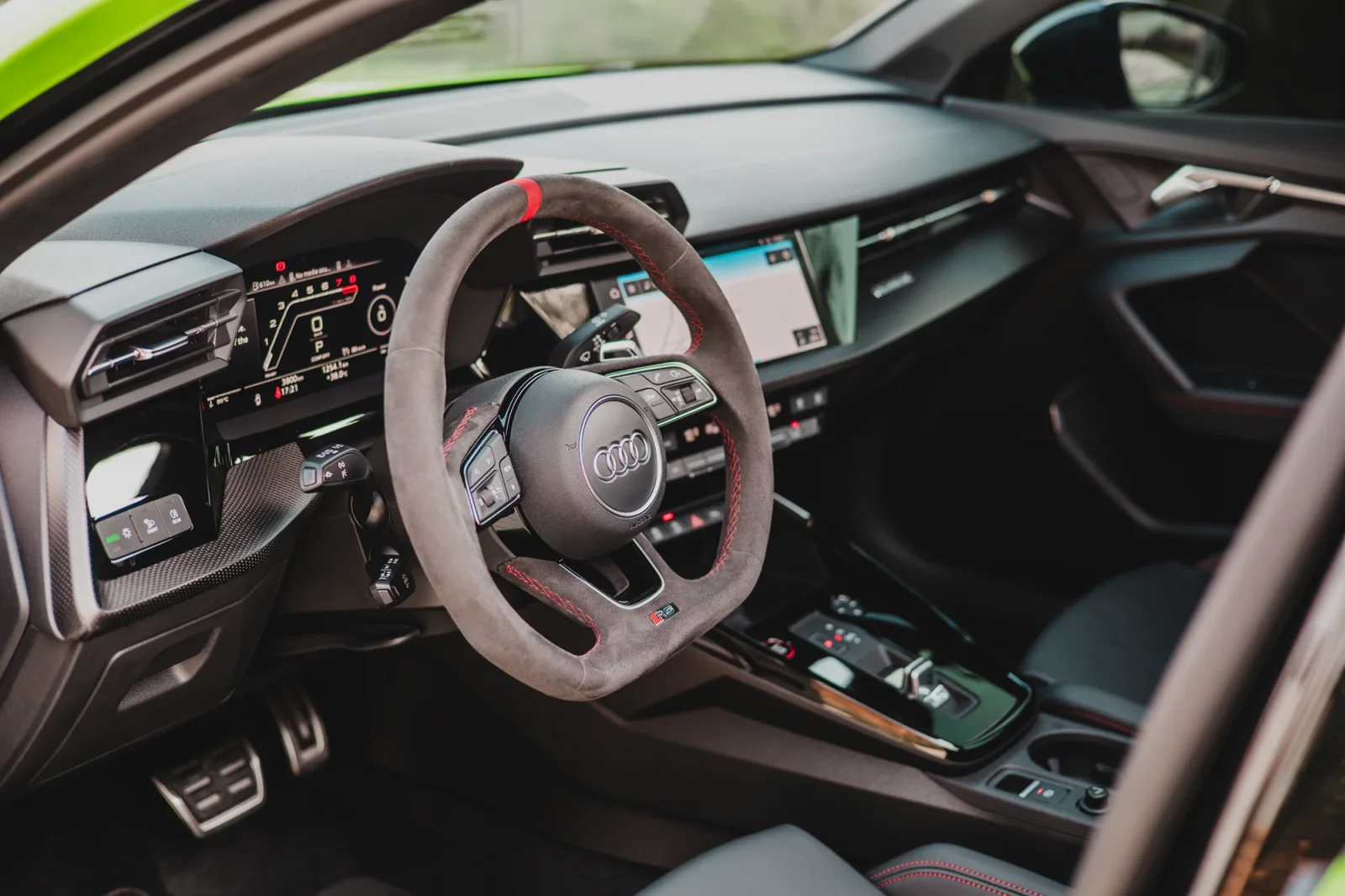 Rent Audi RS3  Green 2023 in Abu Dhabi - 3 