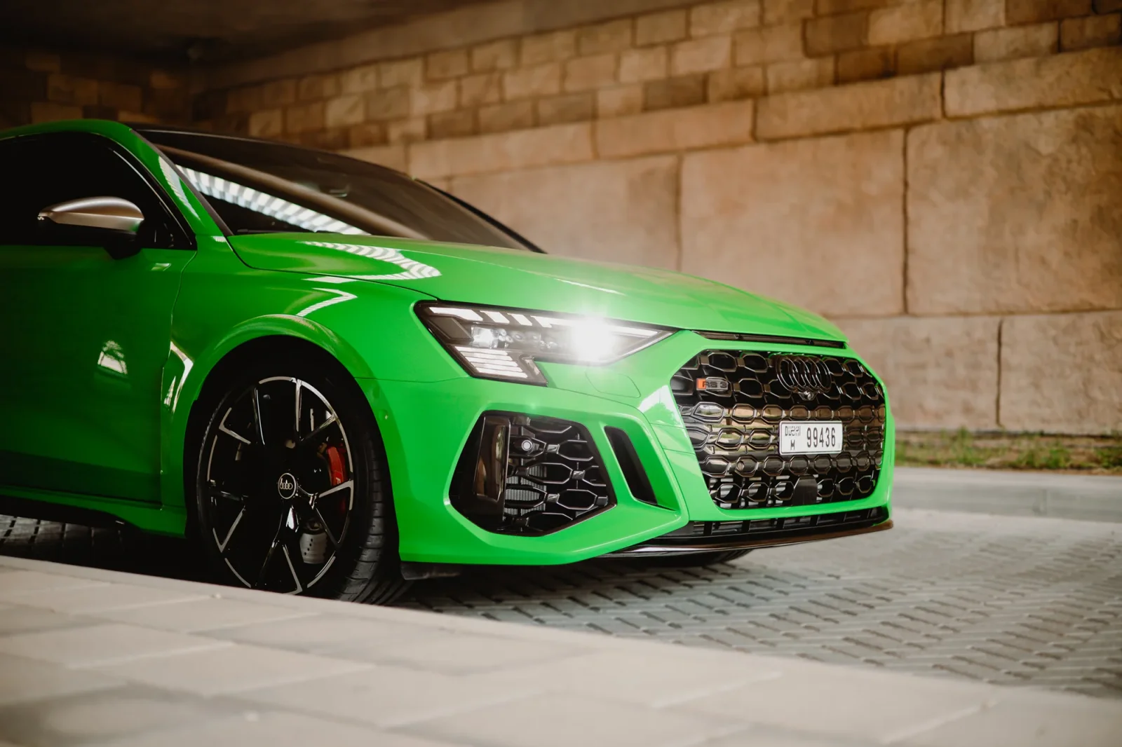 Rent Audi RS3  Green 2023 in Abu Dhabi - 11 