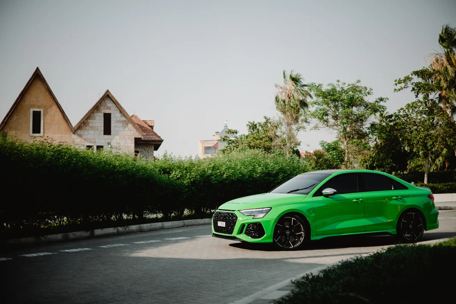 Rent Audi RS3  Green 2023 in Abu Dhabi - 9 