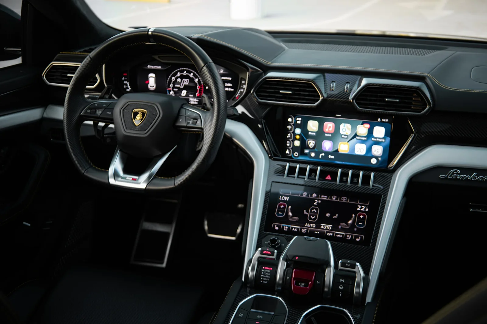 Rent Lamborghini Urus  Black 2022 in Abu Dhabi - 4 