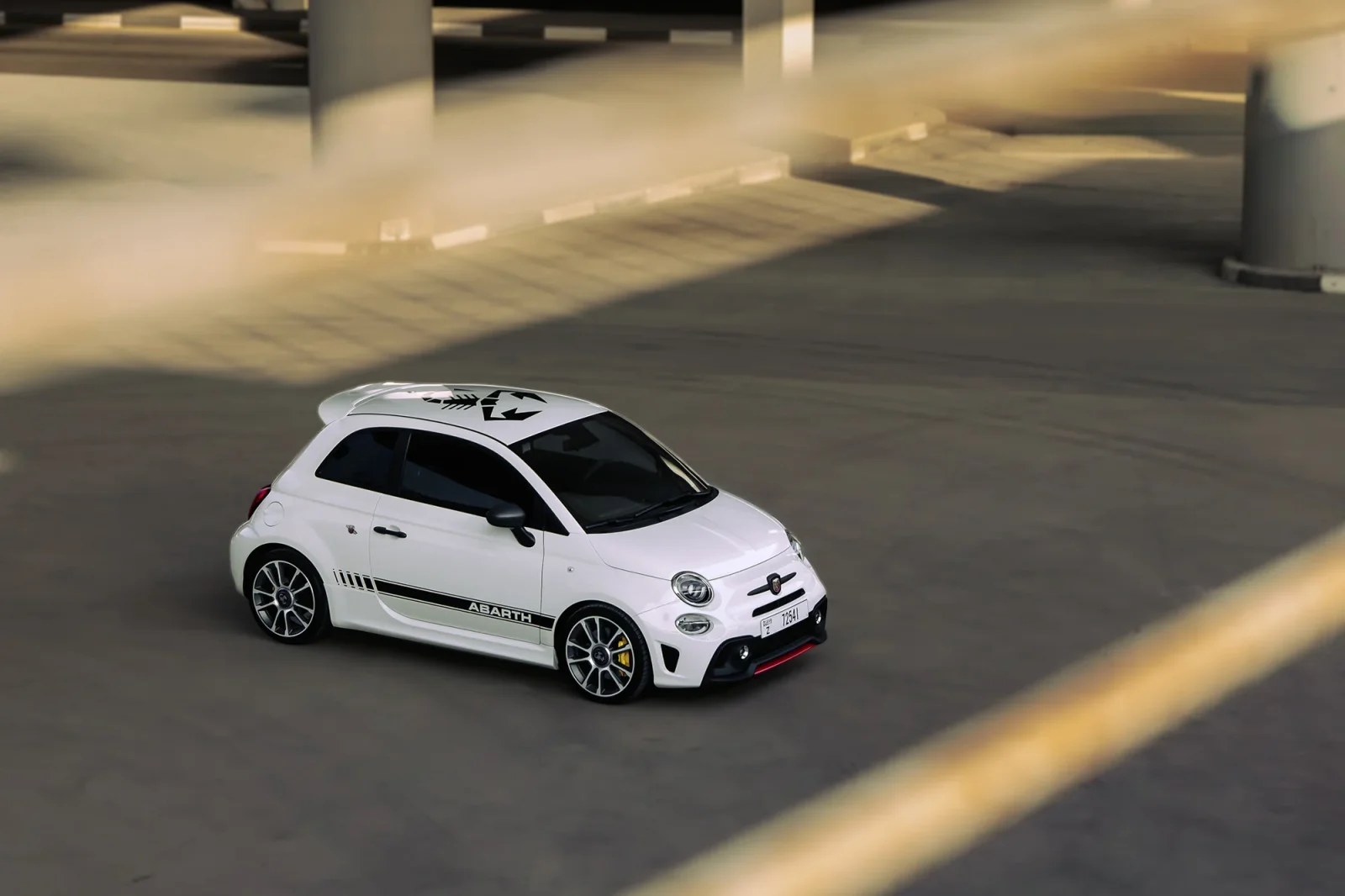 Rent Abarth 695 Turismo White 2024 in Abu Dhabi - 2 