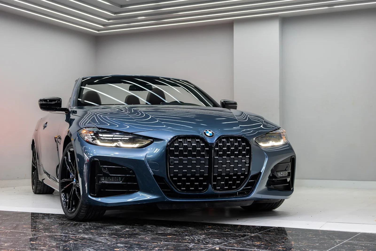 Rent BMW 4-Series 430 Blue 2023 in Abu Dhabi