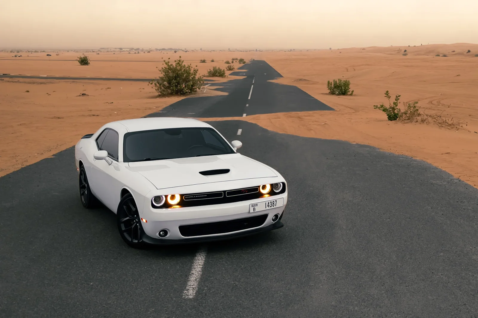 Rent Dodge Challenger R/T White 2022 in Abu Dhabi - 12 