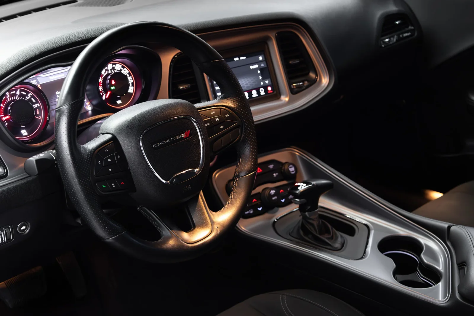 Rent Dodge Challenger  Red 2023 in Abu Dhabi - 3 