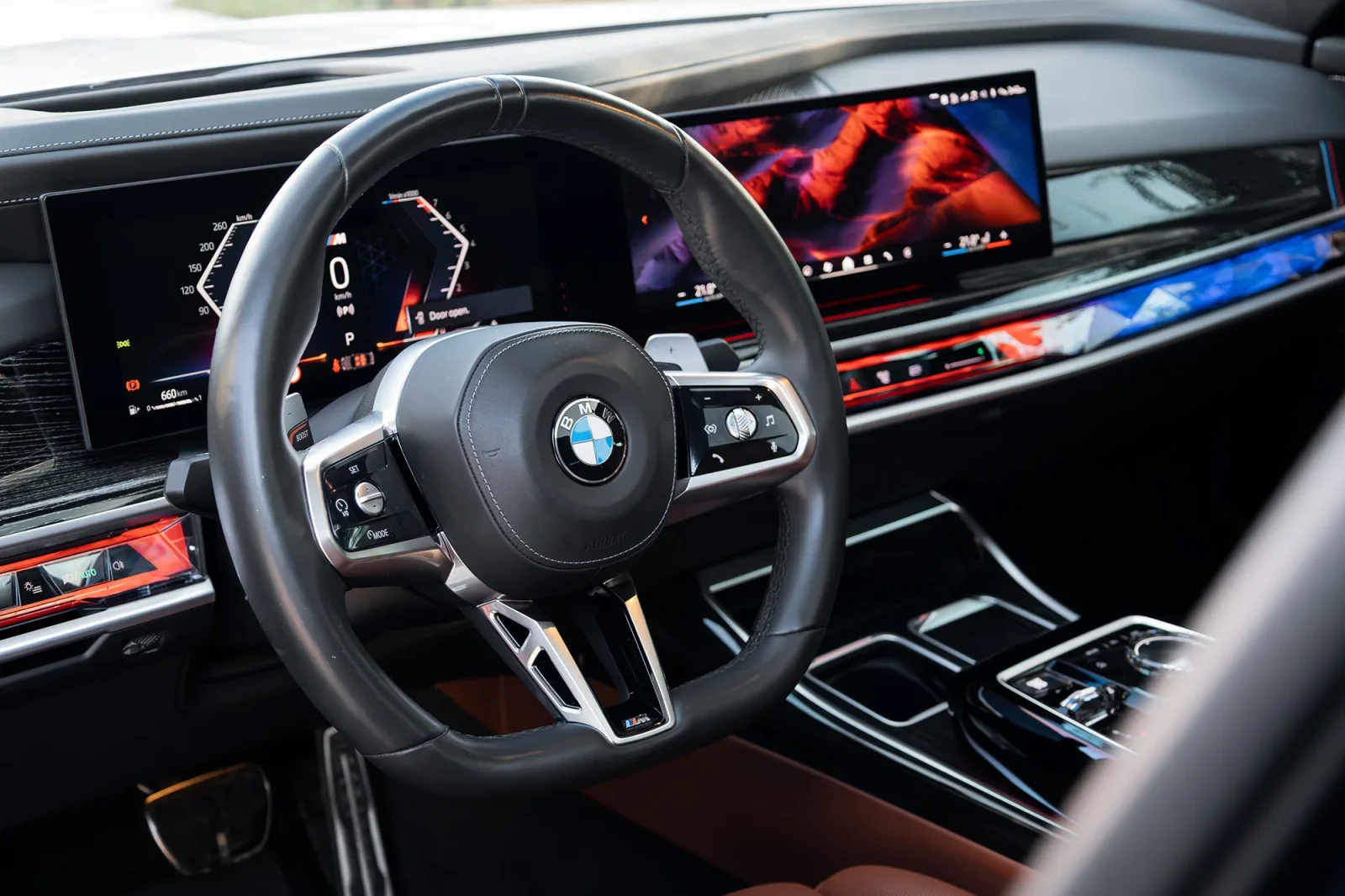 Rent BMW 7-Series 740i Individual Blue 2023 in Abu Dhabi - 3 