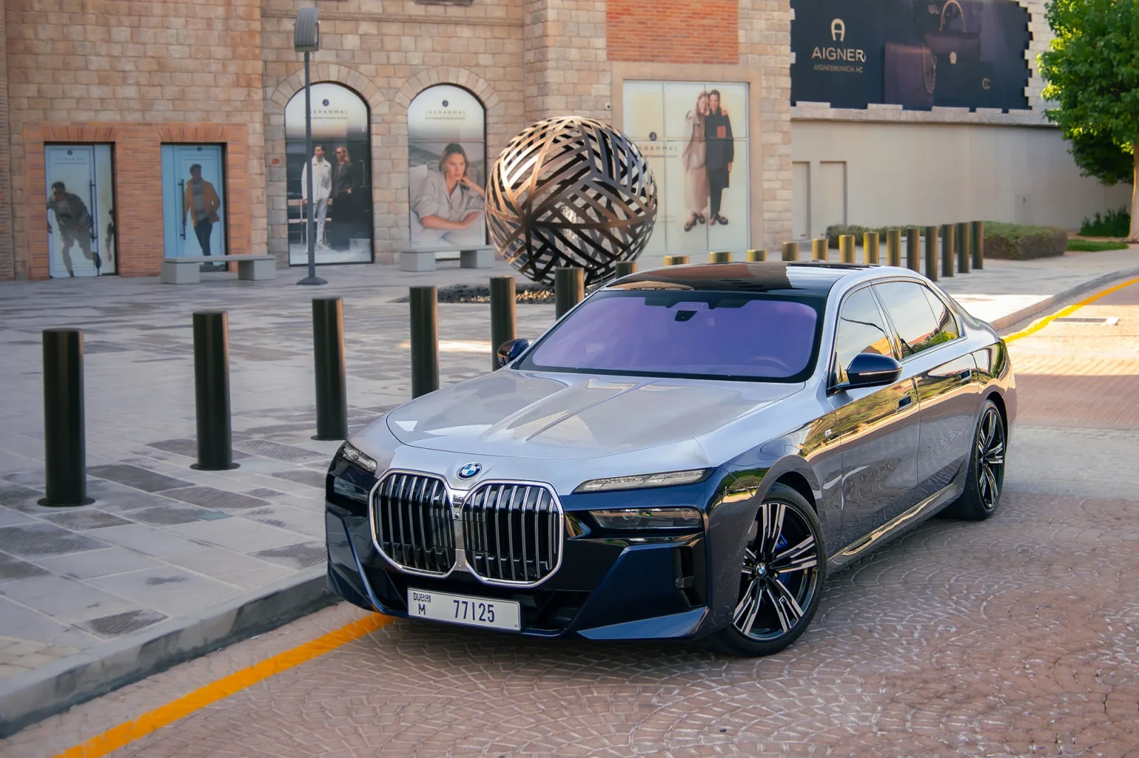 Rent BMW 7-Series 740i Individual Blue 2023 in Abu Dhabi