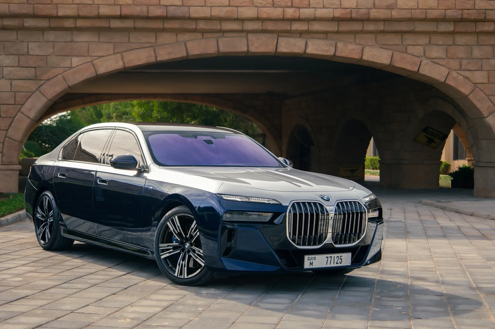 Rent BMW 7-Series 740i Individual Blue 2023 in Abu Dhabi - 2 