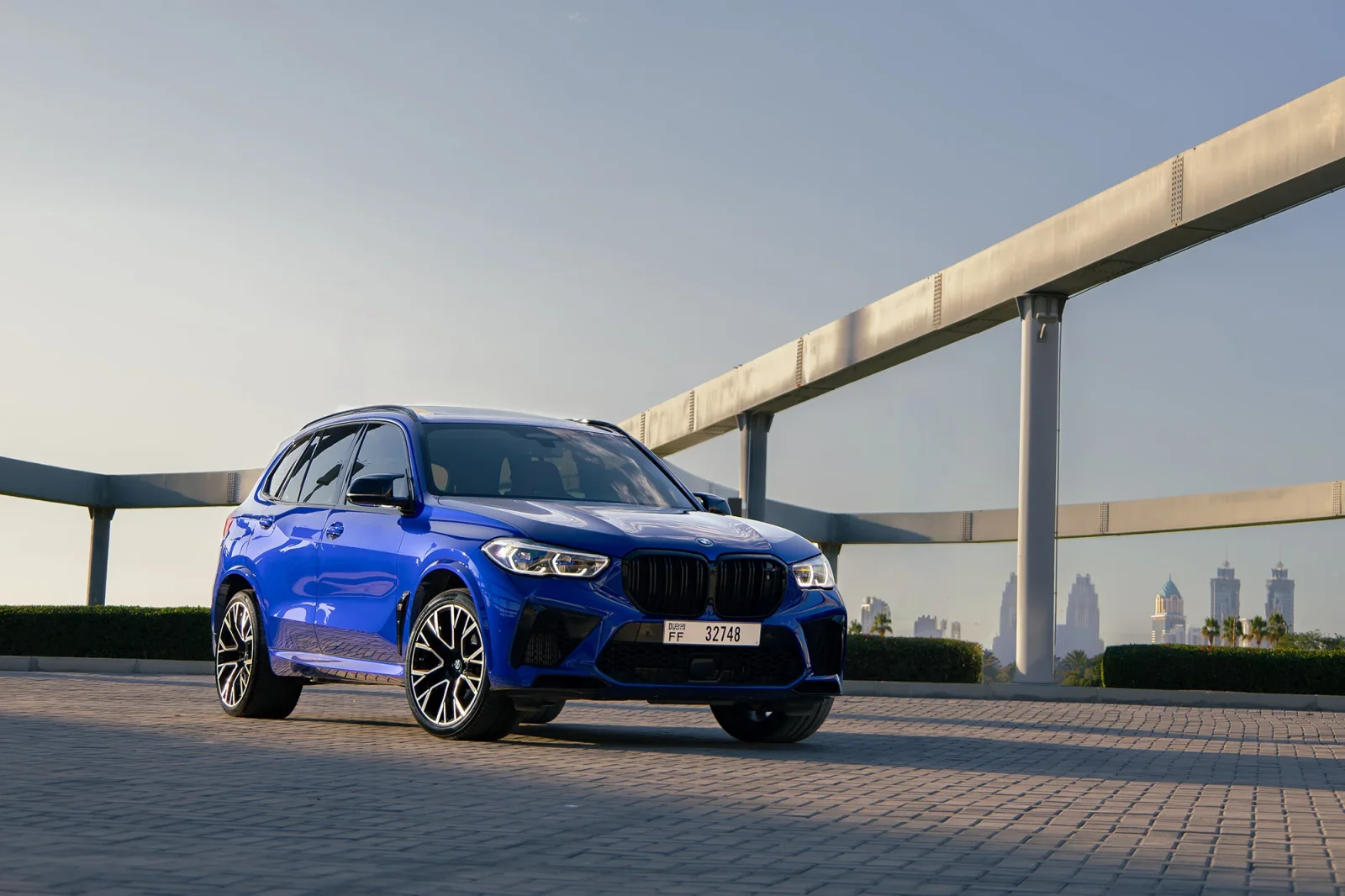 Rent BMW X5 M Competition Blue 2022 in Abu Dhabi