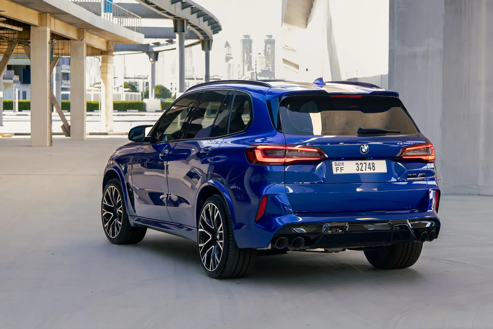 Rent BMW X5 M Competition Blue 2022 in Abu Dhabi - 14 