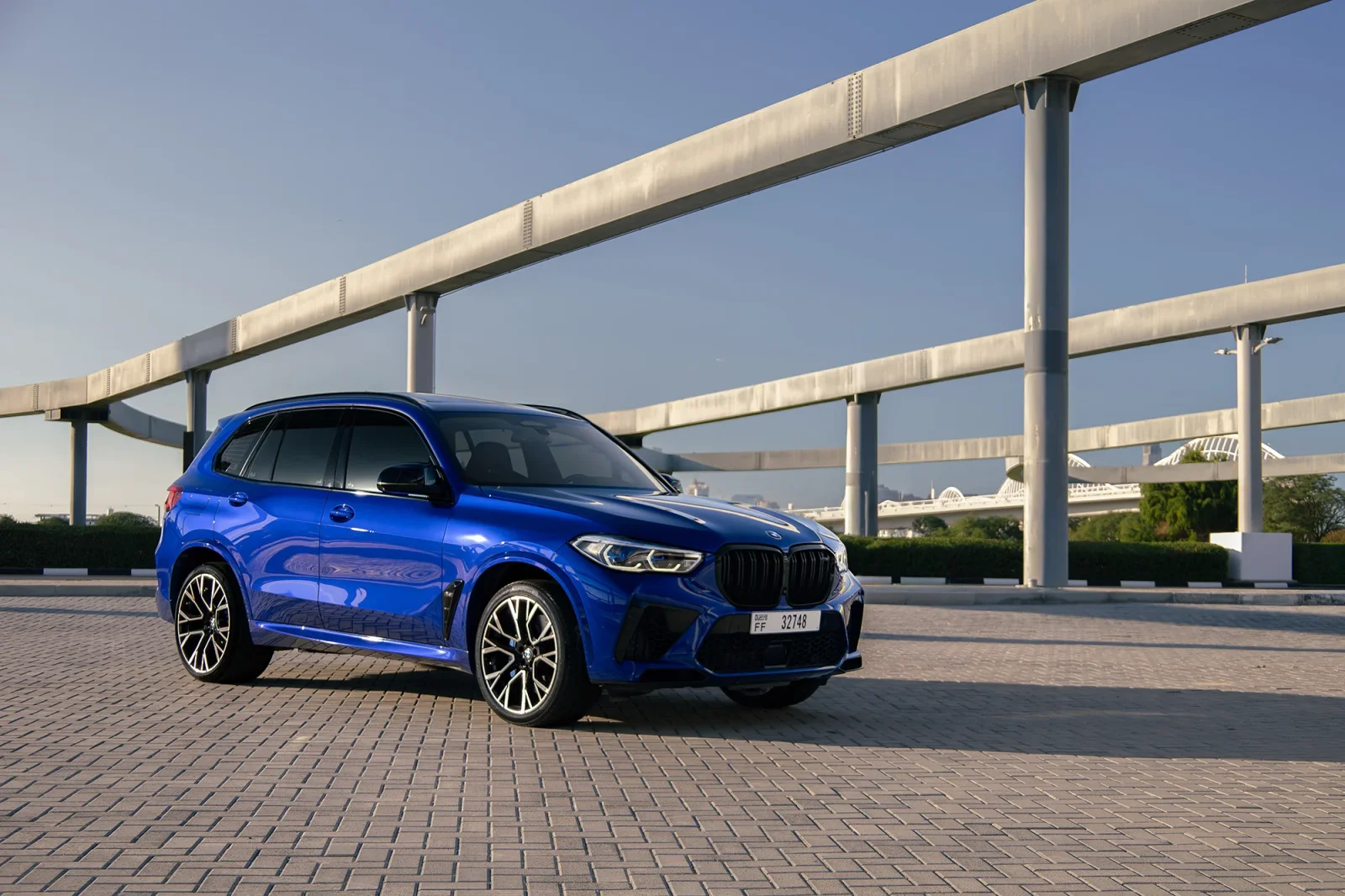 Rent BMW X5 M Competition Blue 2022 in Abu Dhabi - 12 