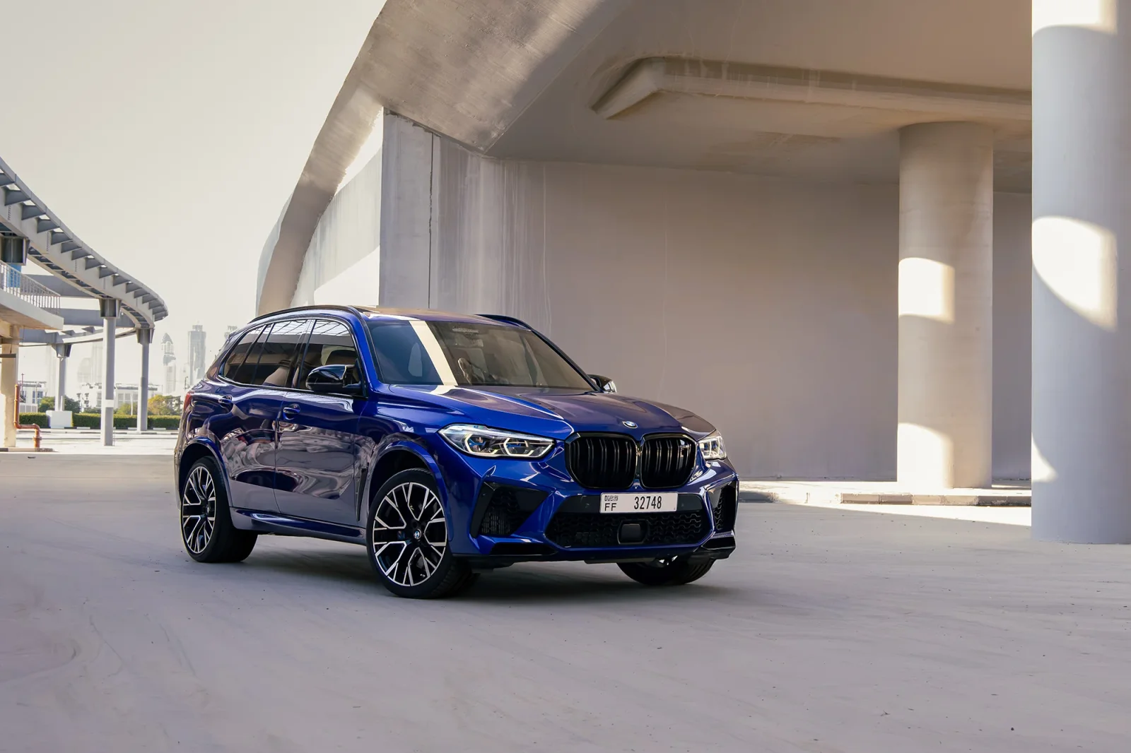 Rent BMW X5 M Competition Blue 2022 in Abu Dhabi - 10 